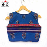 Ajrak Hand embroidered Blouse - Sleeveless!