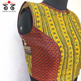 Ajrak Hand embroidered Blouse - Sleeveless!