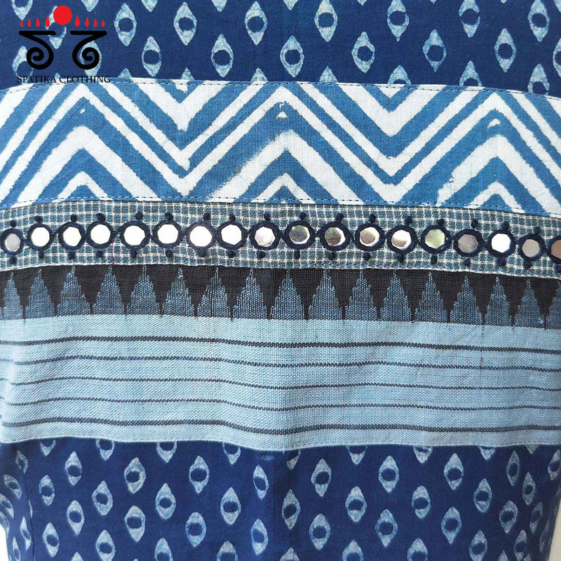 Ajrak Hand embroidered Blouse - Sleeveless!