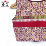 Bagru Hand Embroidered Blouse - Sleeveless!