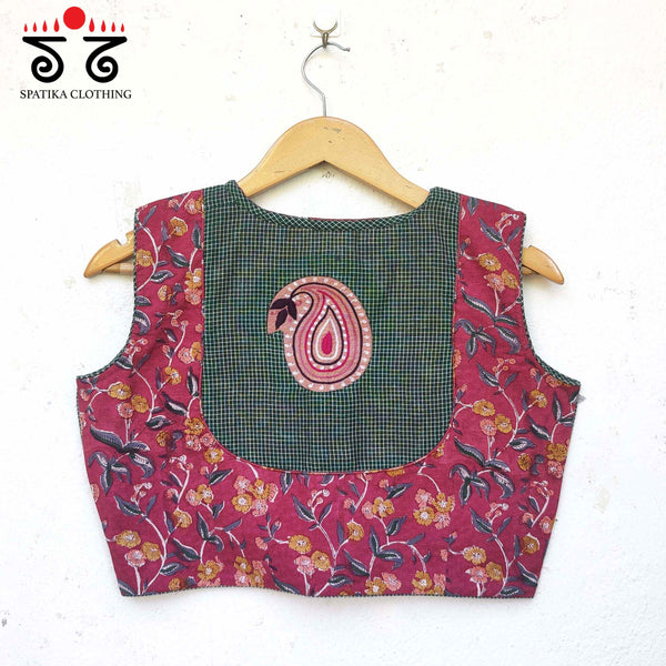 Bagru Inlay Blouse - Sleeveless!