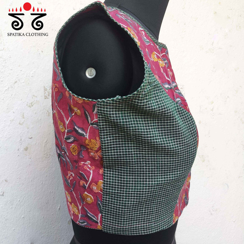 Bagru Inlay Blouse - Sleeveless!