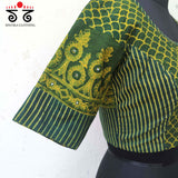 Green Paneled Blouse - Natural Dyed!