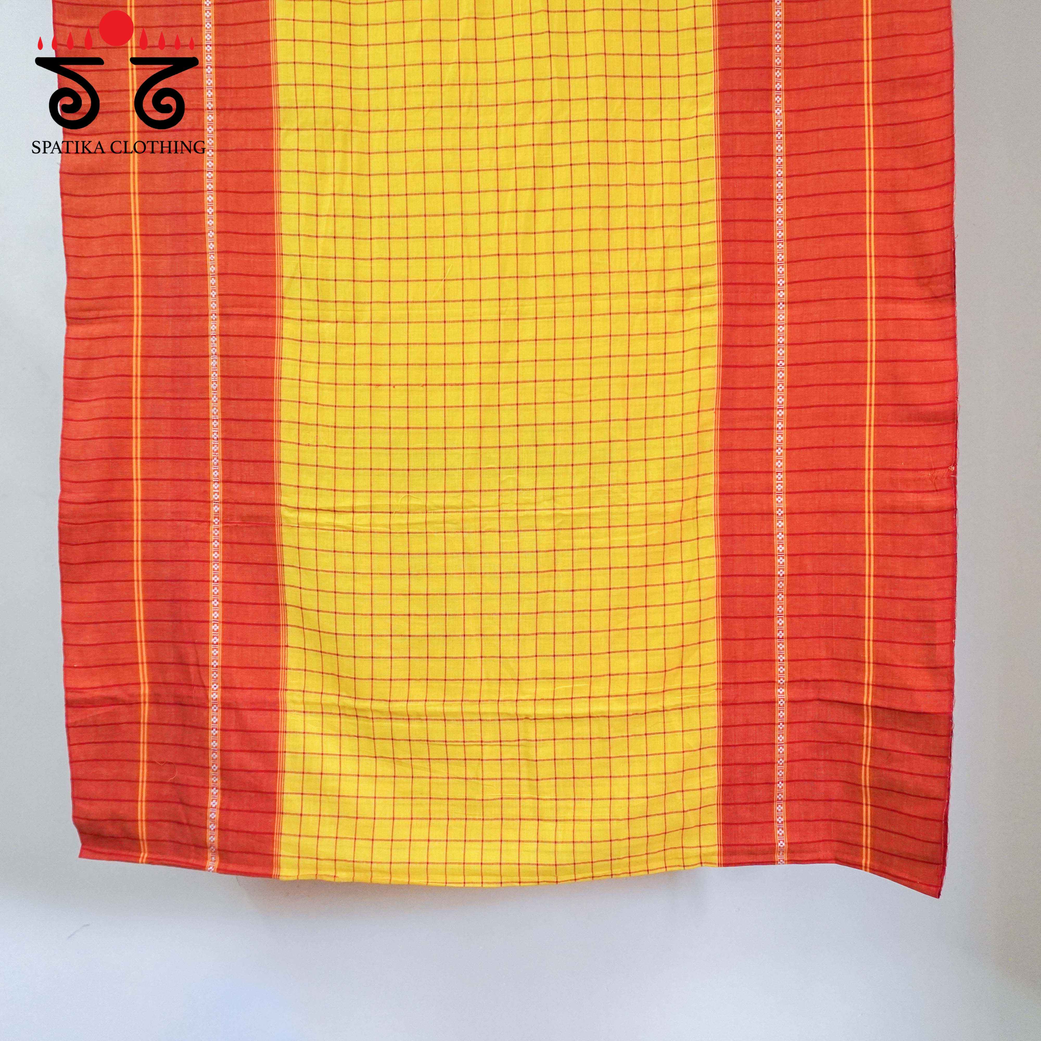 Yellow & Red Chettinad Cotton Saree