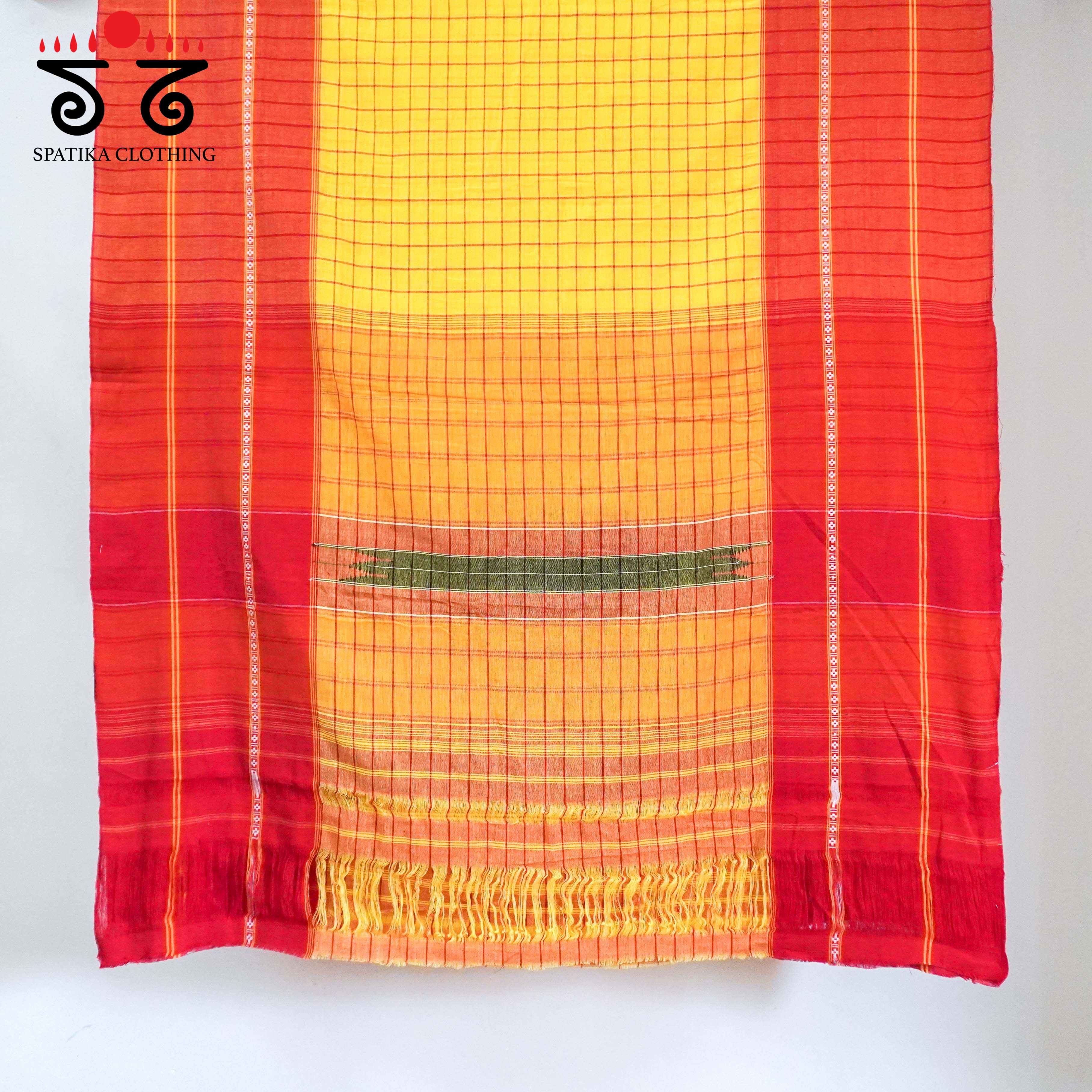 Yellow & Red Chettinad Cotton Saree