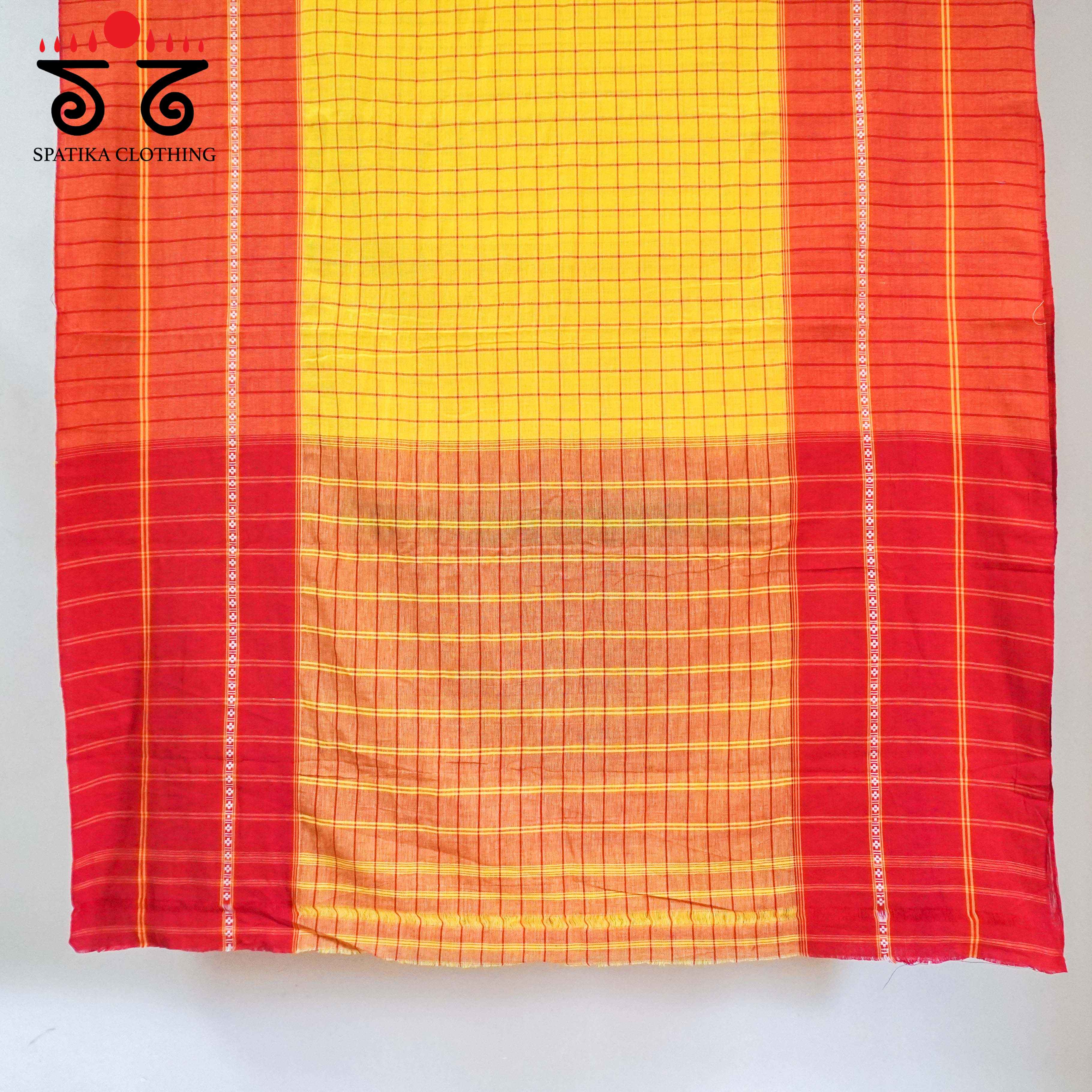 Yellow & Red Chettinad Cotton Saree
