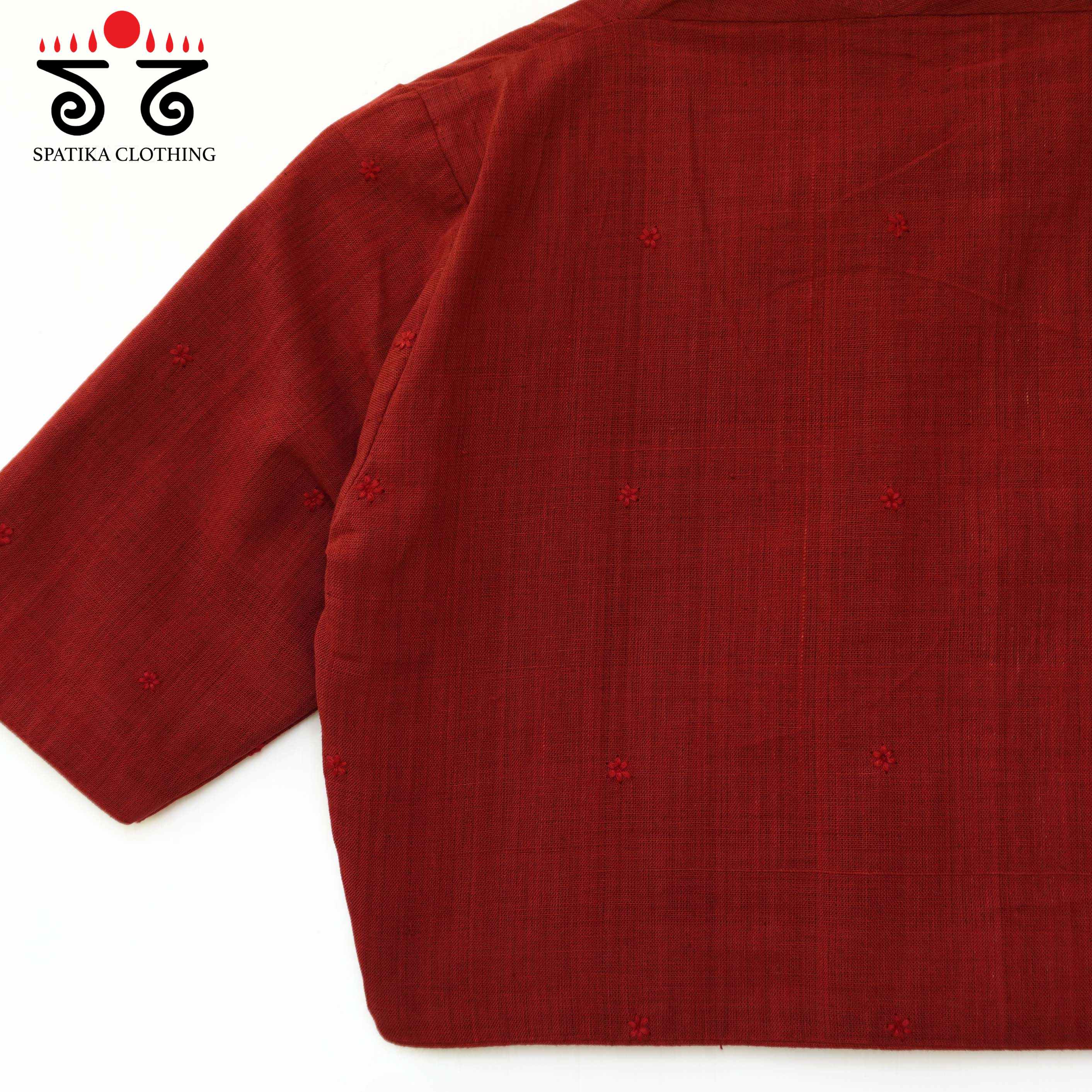 Red Boondhi-Handcrafted Blouse-New!