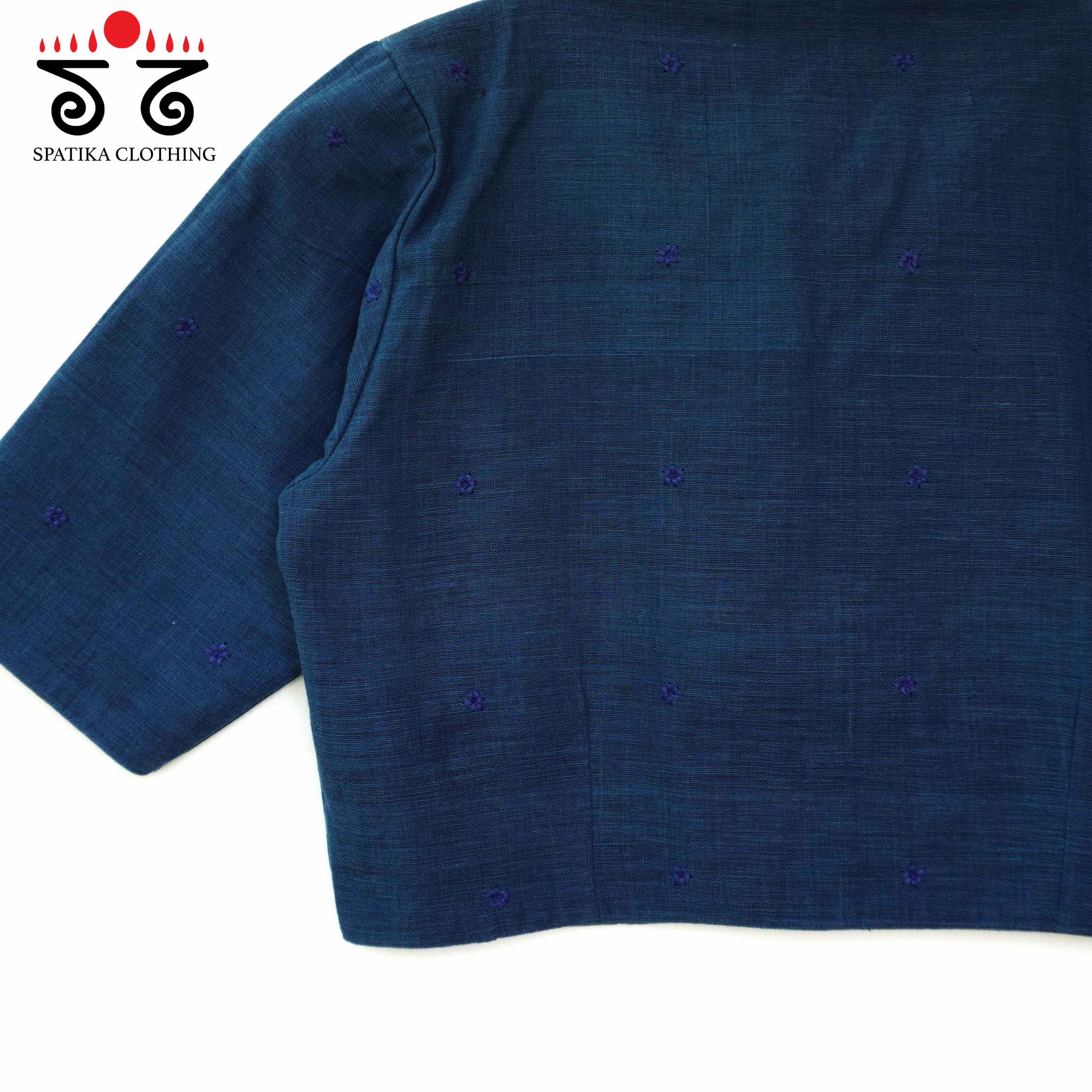 Indigo Boondhi-Handcrafted Blouse-New!
