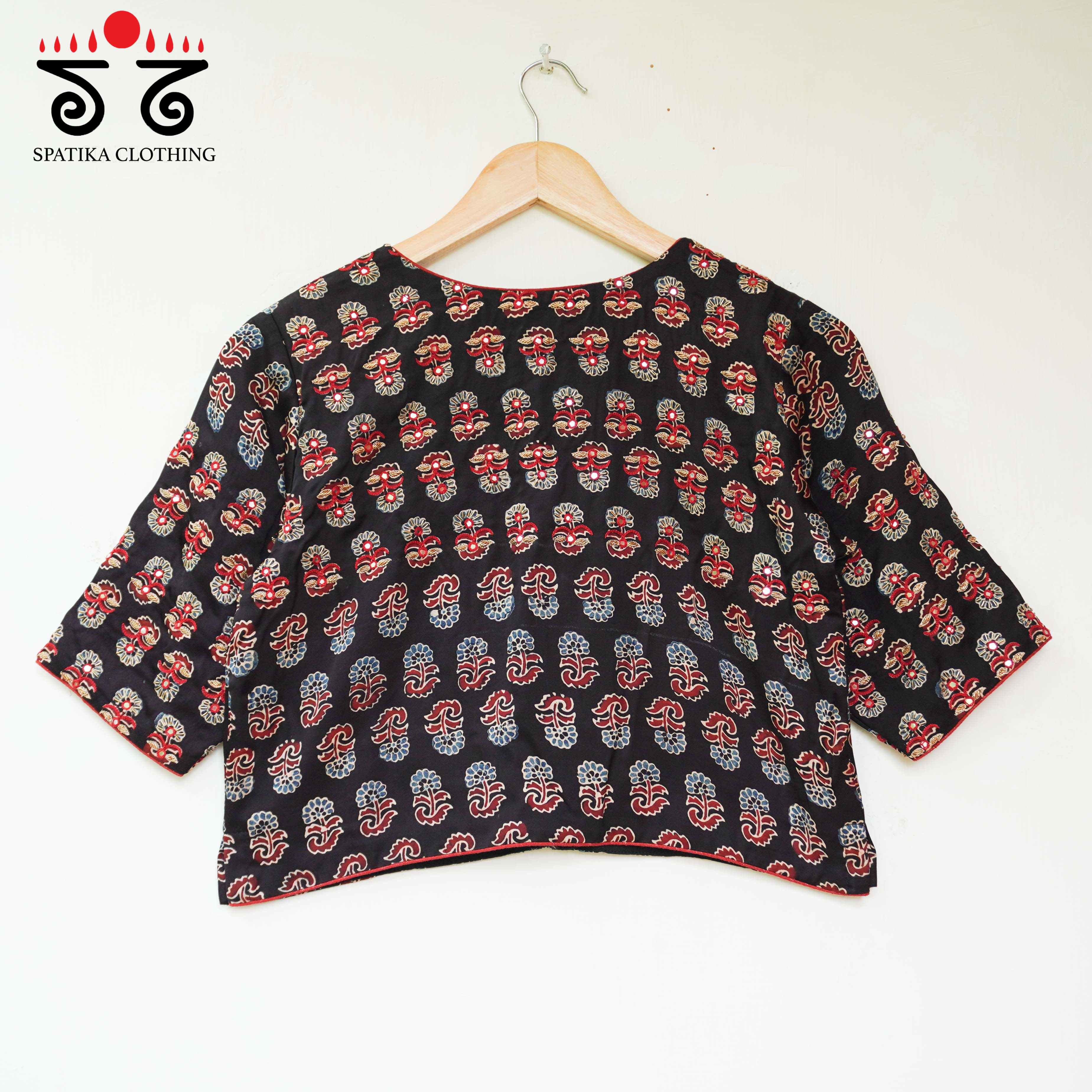 The Festive Black Modal Blouse