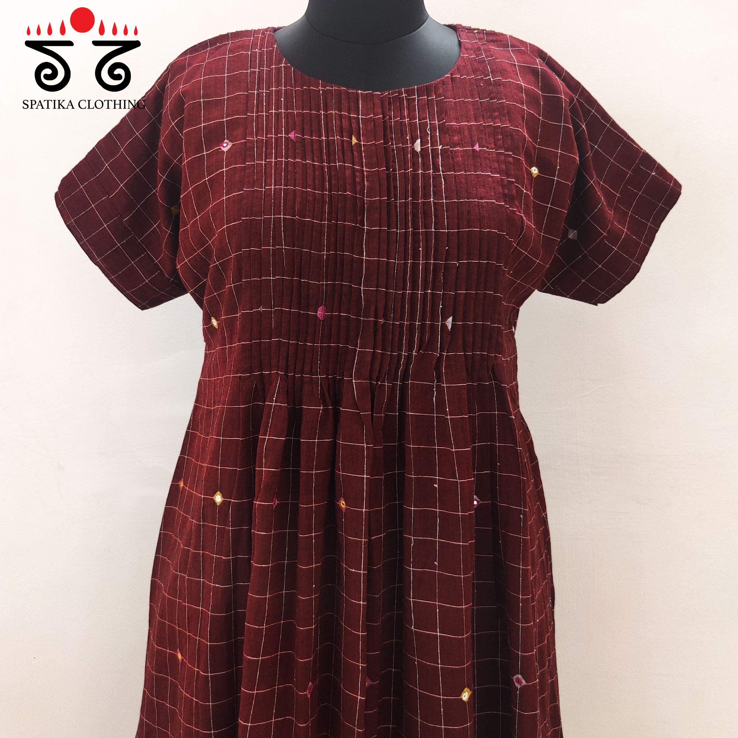 Jamdhani Hand embroidered Dress