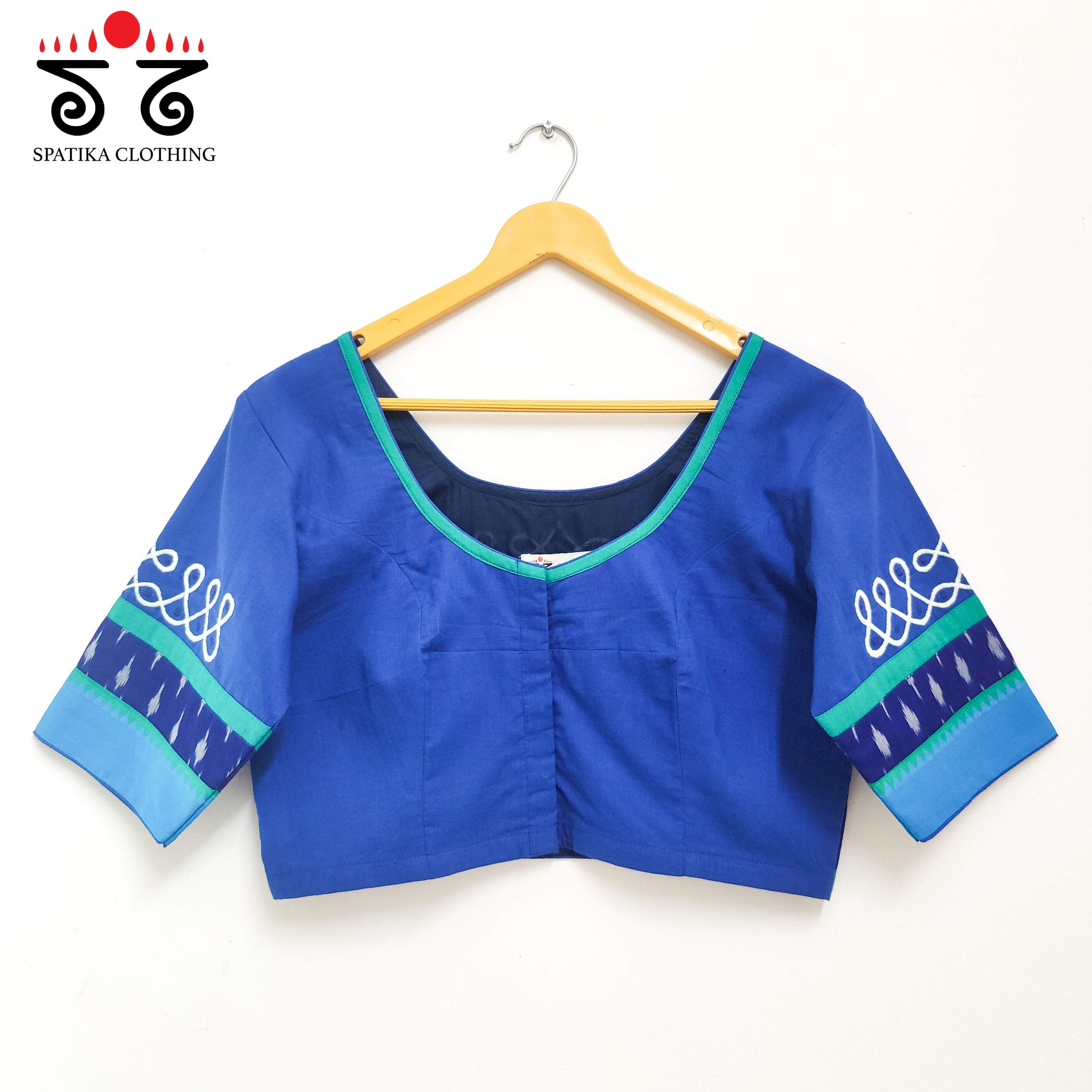 Blue Prabhavati Kolam Handcrafted Blouse