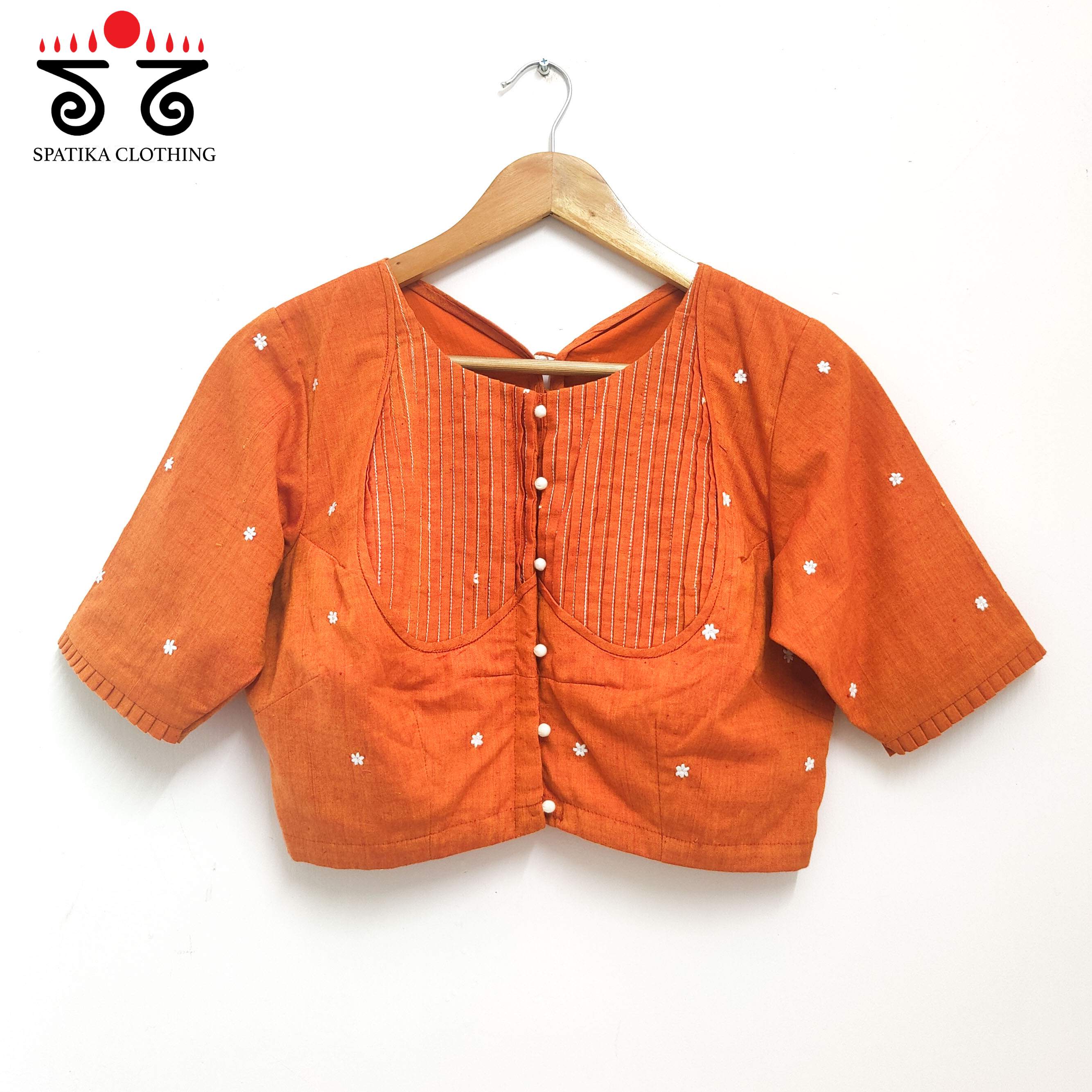 Orange Boondhi-Handcrafted Blouse