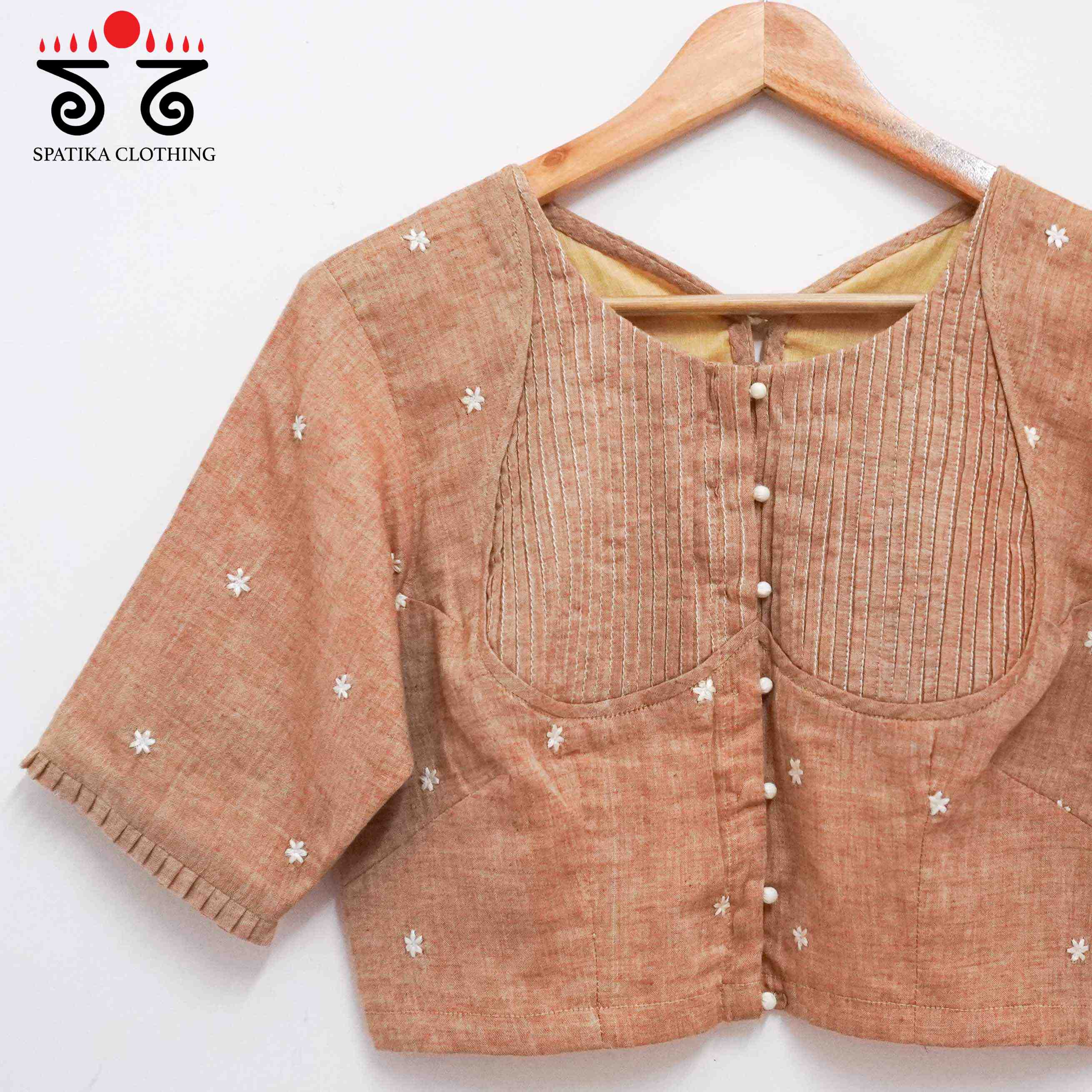Brown Boondhi-Handcrafted Blouse