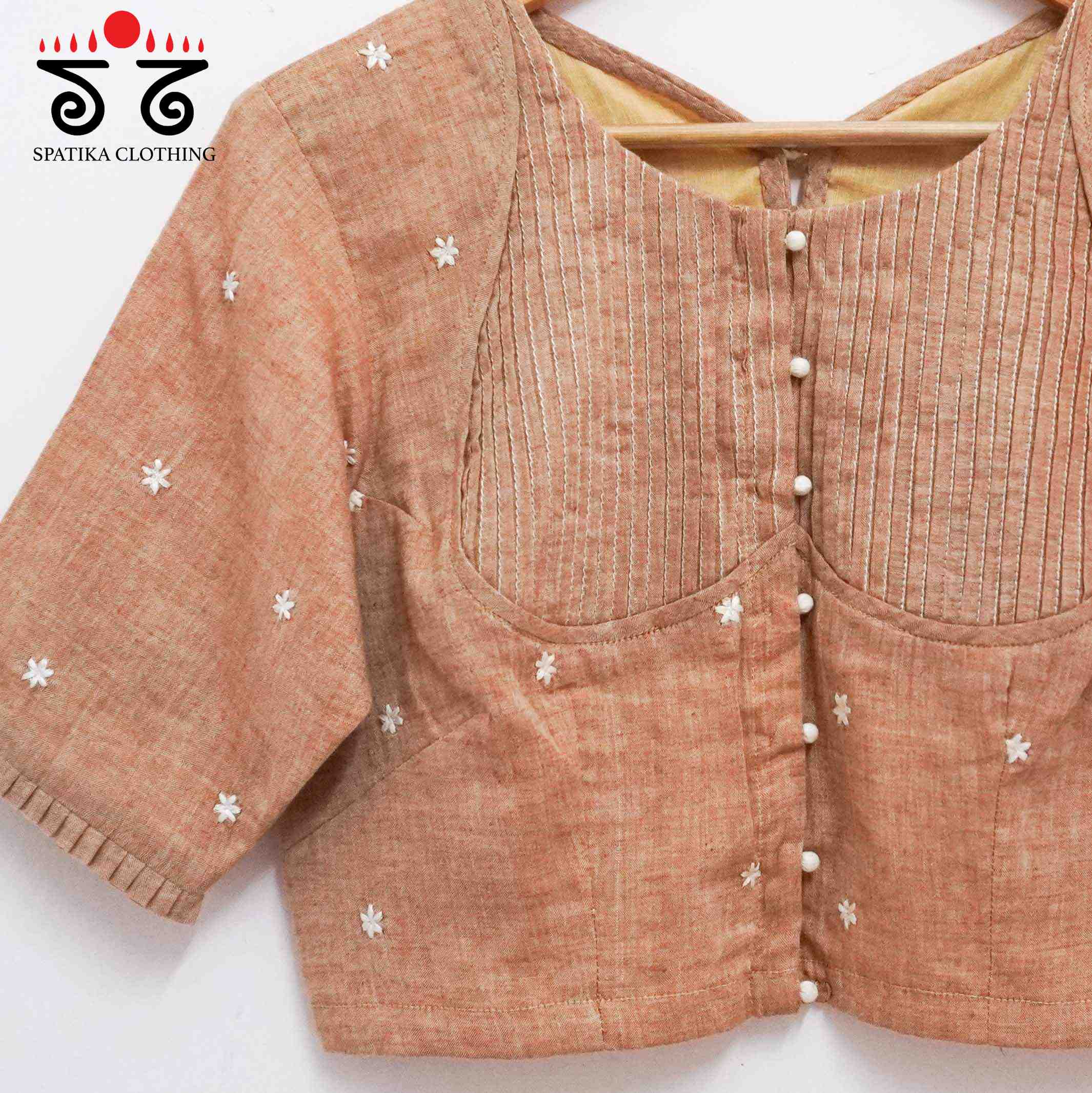 Brown Boondhi-Handcrafted Blouse