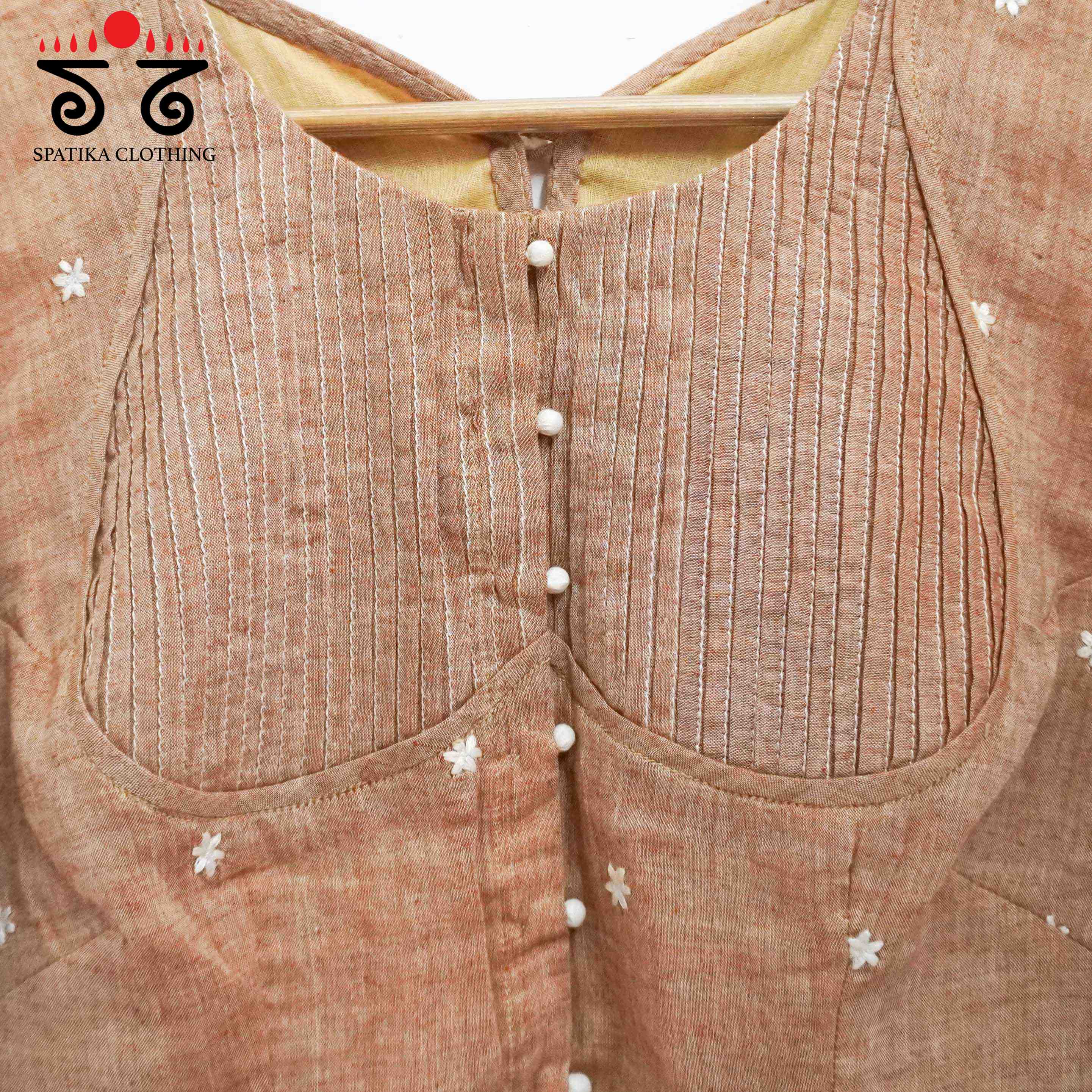 Brown Boondhi-Handcrafted Blouse