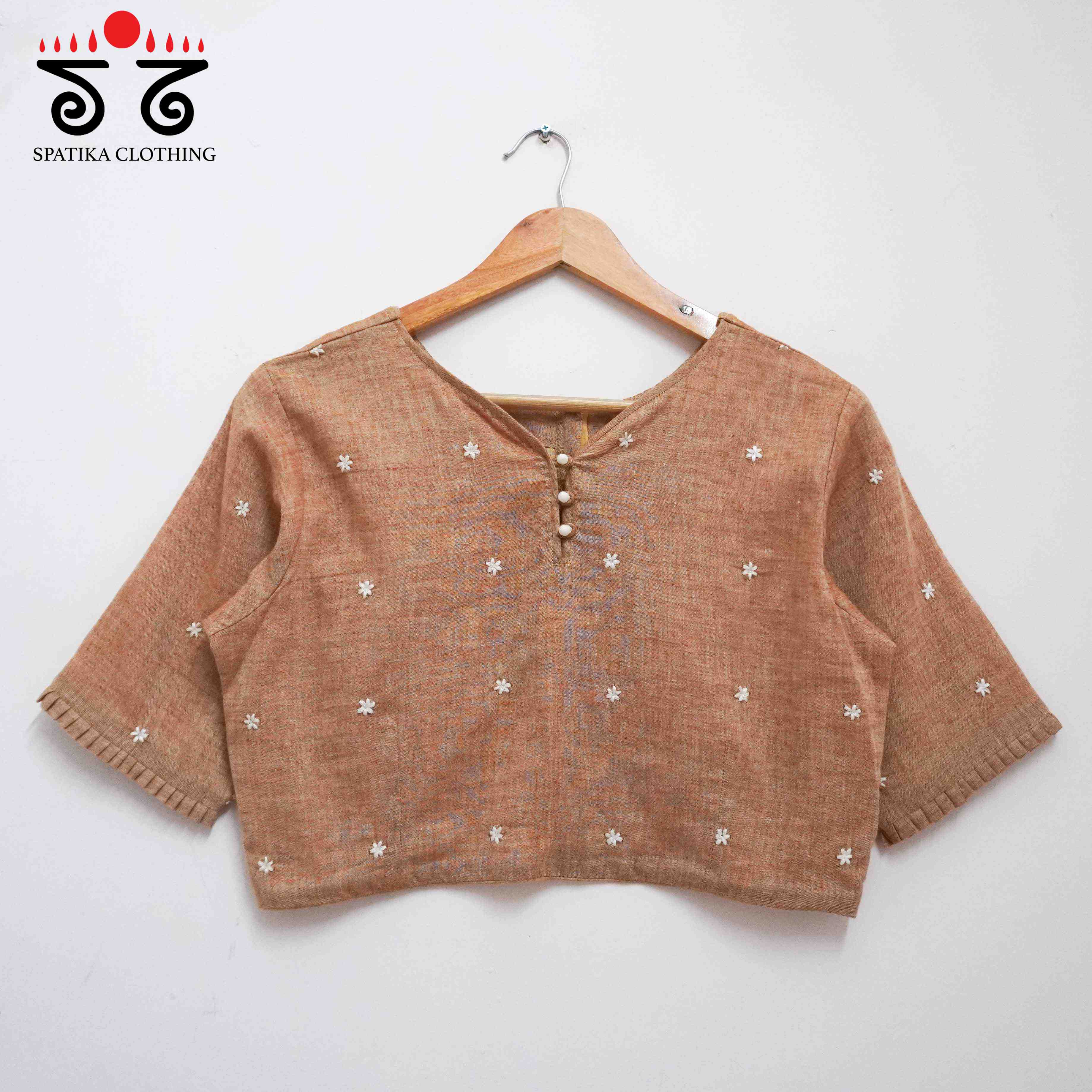 Brown Boondhi-Handcrafted Blouse