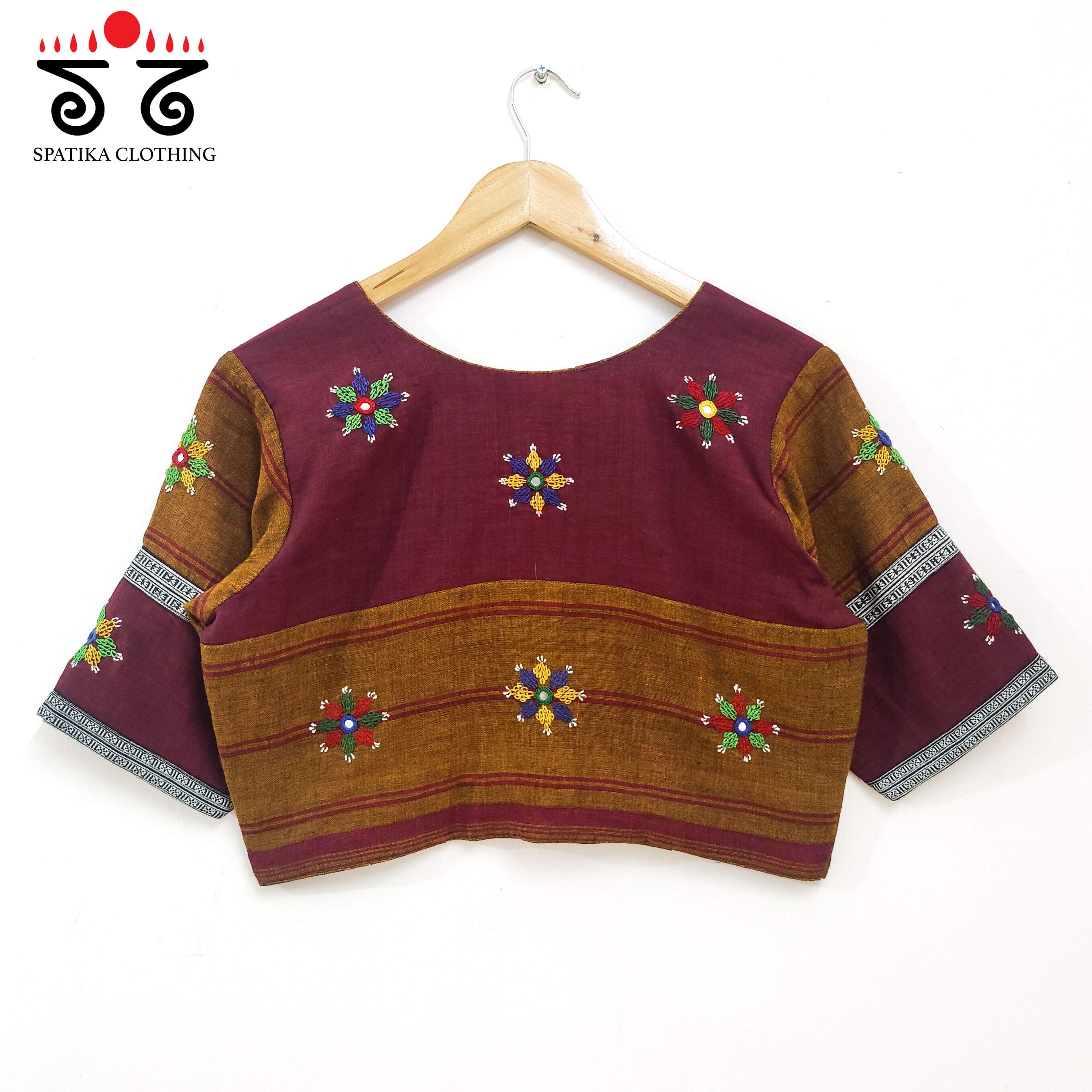 Maroon Deepa - Handcrafted Blouse