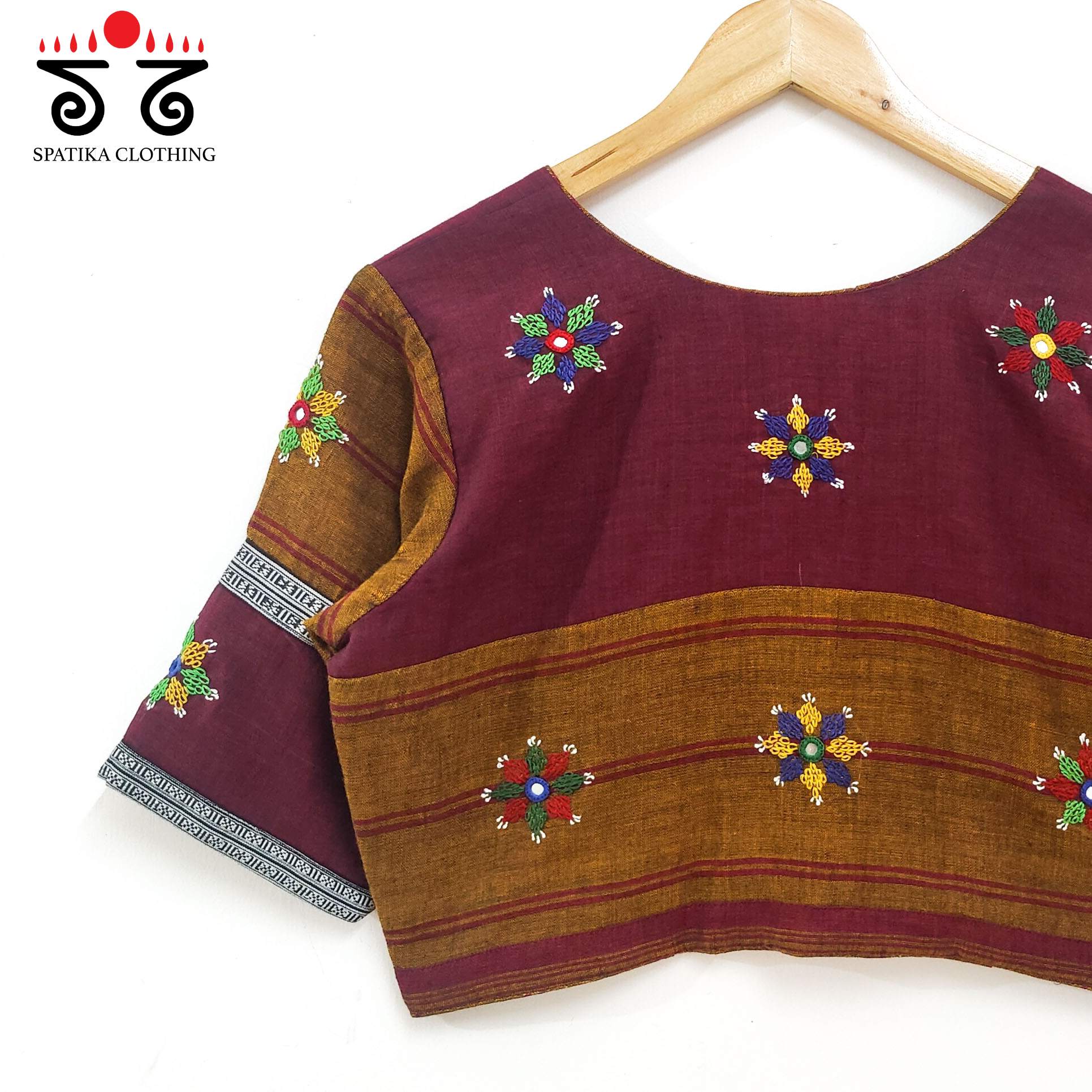 Maroon Deepa - Handcrafted Blouse