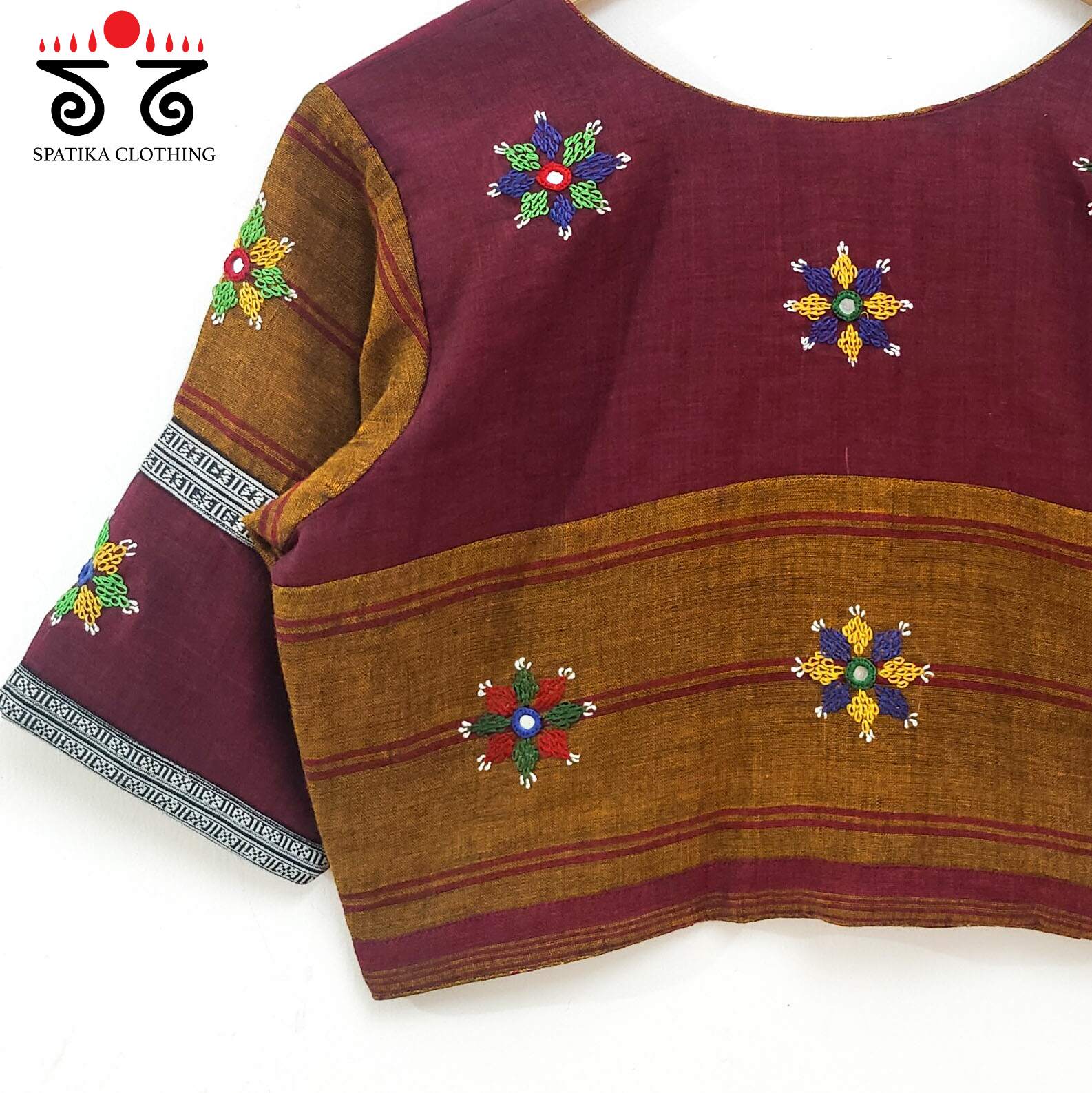 Maroon Deepa - Handcrafted Blouse