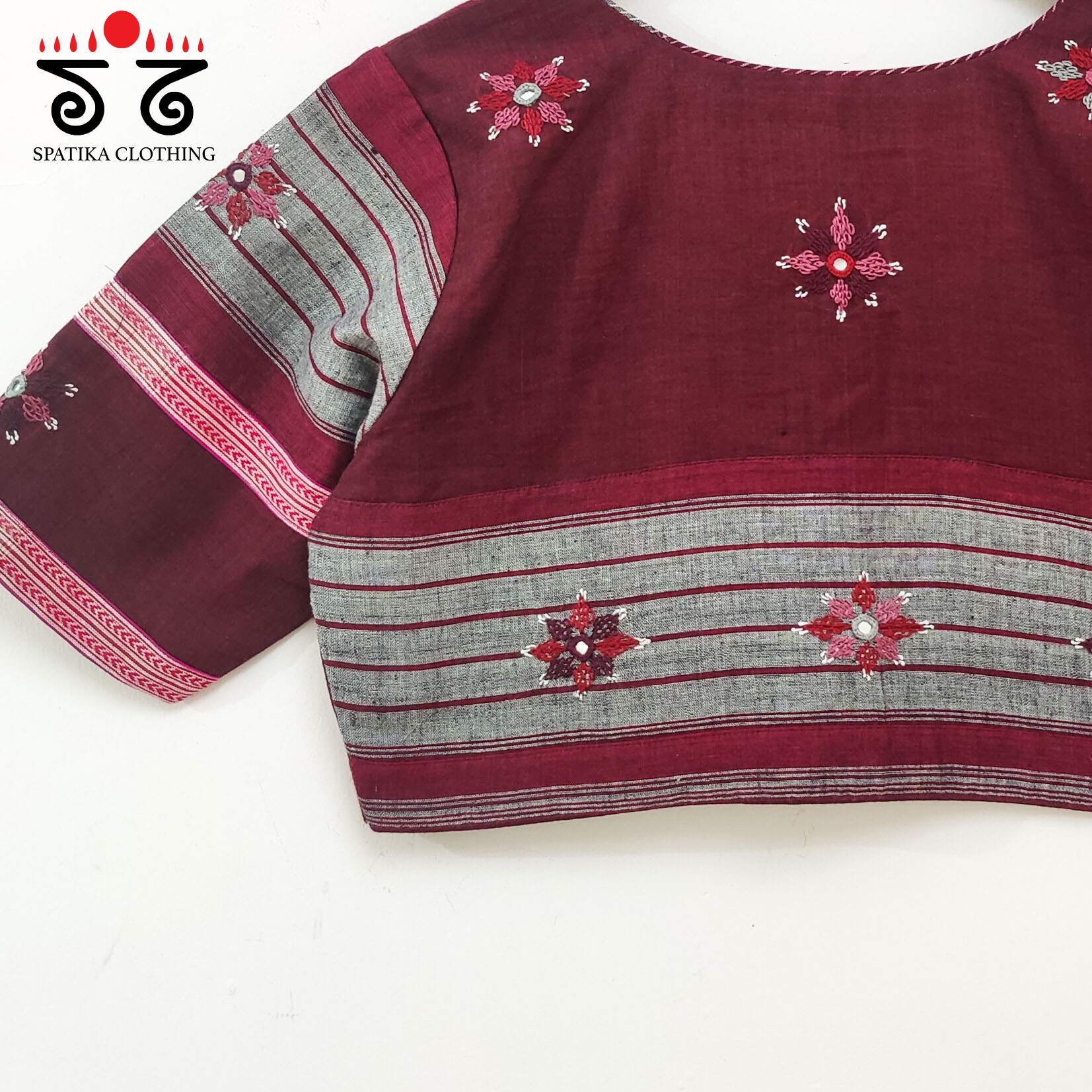 Maroon Deepa - Handcrafted Blouse