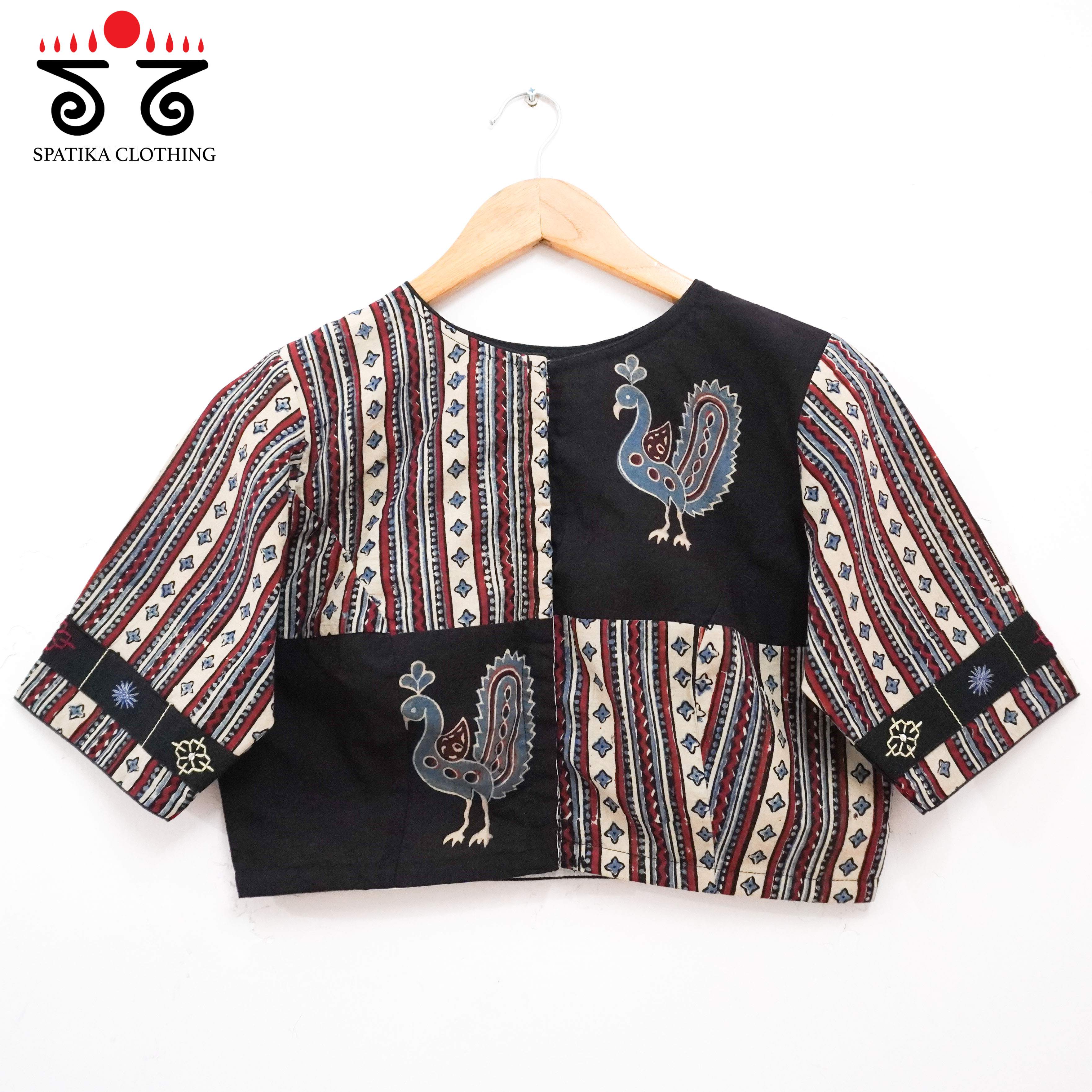 Black Morni Collage-Handcrafted Blouse