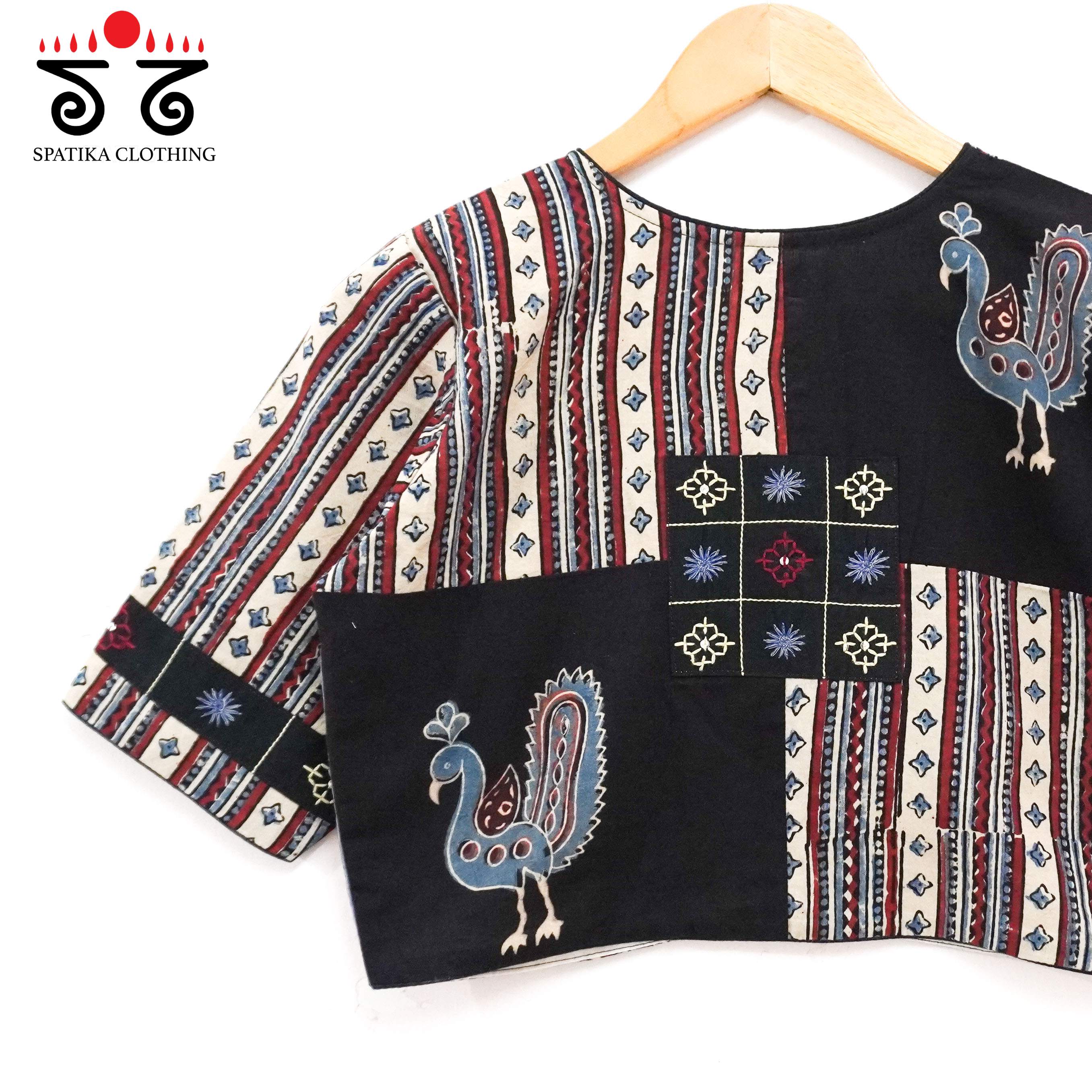 Black Morni Collage-Handcrafted Blouse