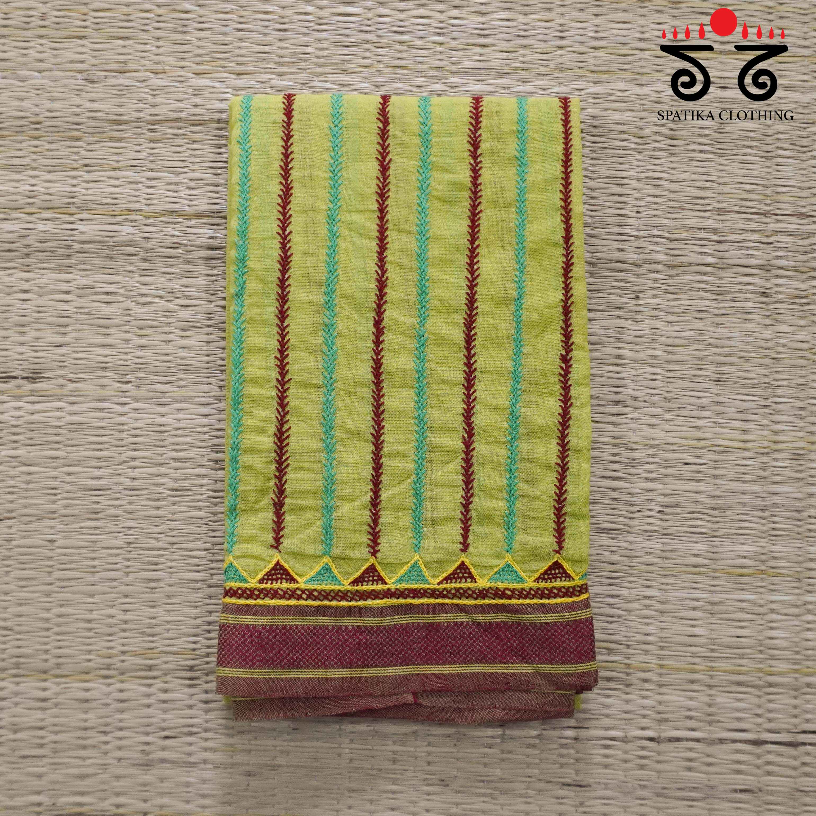 Banjara Hand Embroidered  Andhra Cotton Blouse Fabric