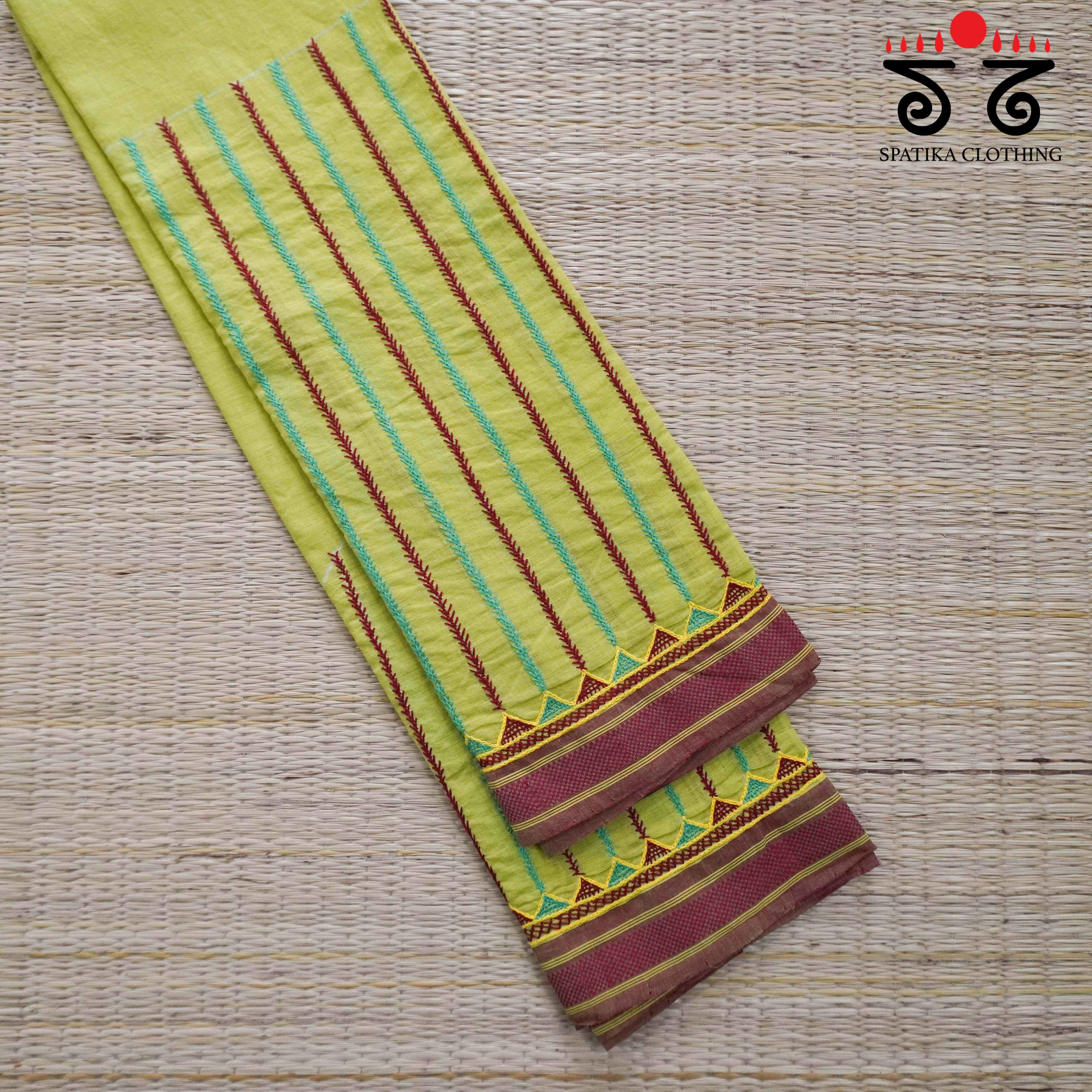 Banjara Hand Embroidered  Andhra Cotton Blouse Fabric