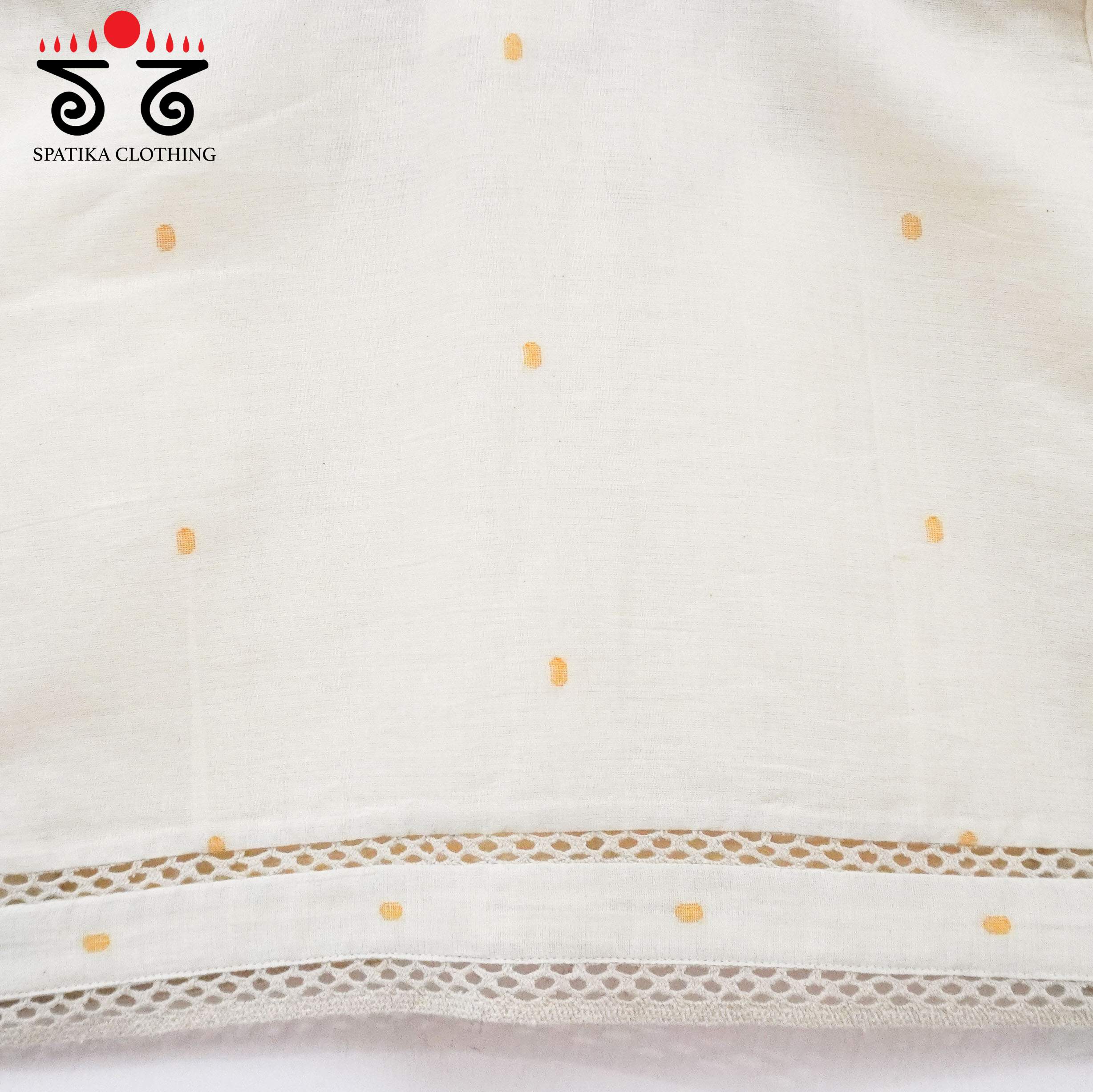 Jamdhani Lace Blouse - Yellow Butta!