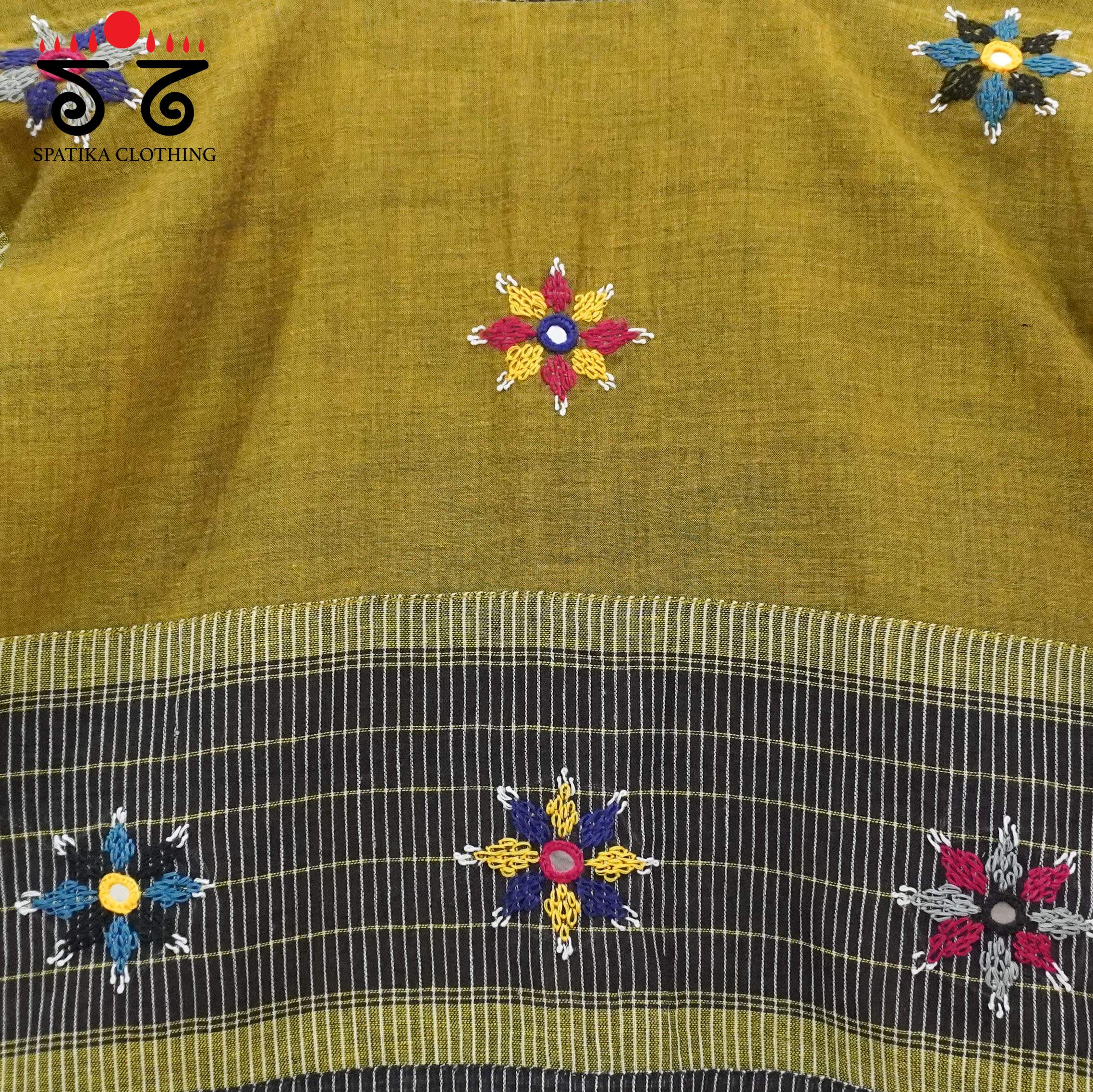 Green & Black Deepa - Handcrafted Blouse