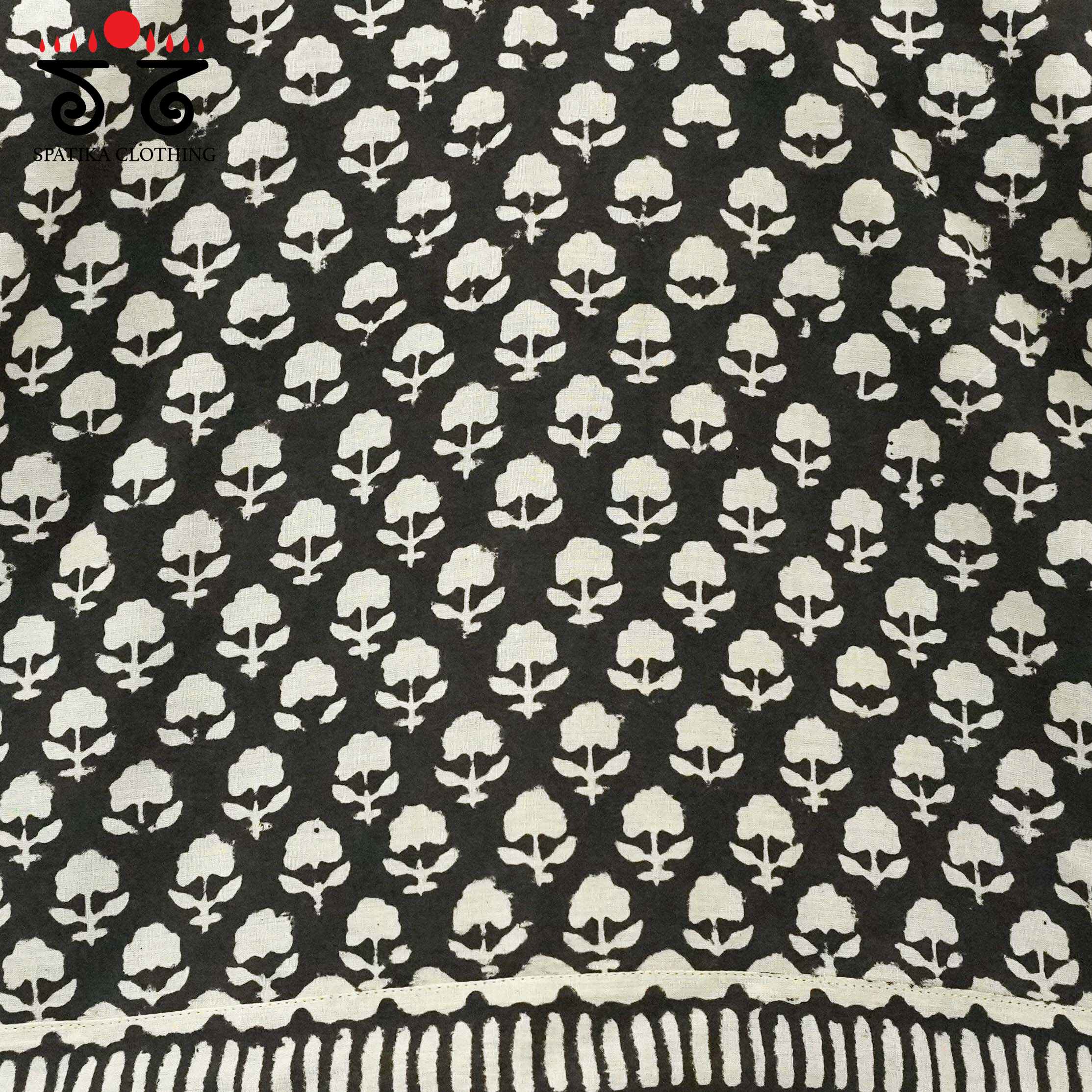 Ponduru Bagru - Black & Yellow Handcrafted Blouse