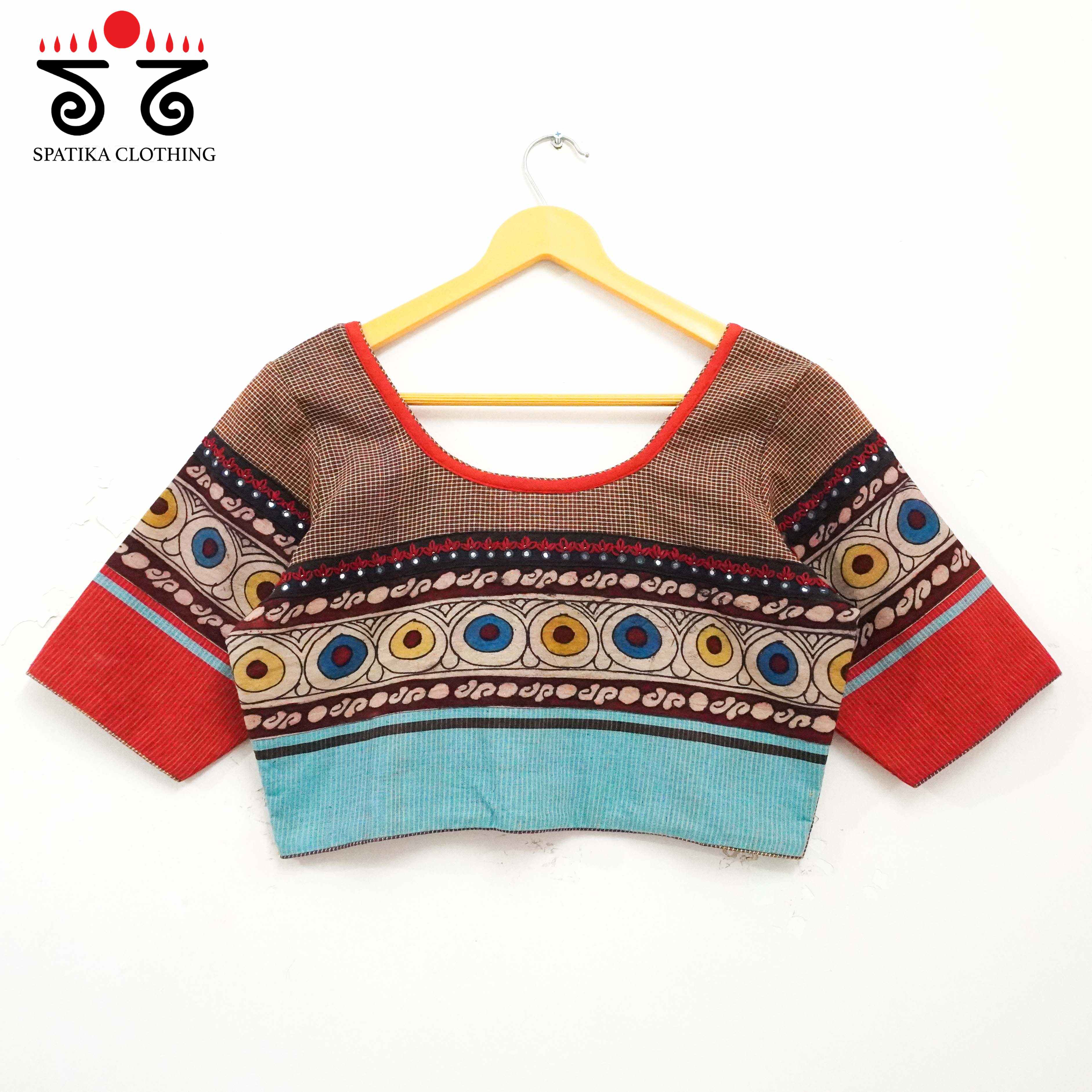 The Boondh - Brown Pen Kalamkari Blouse