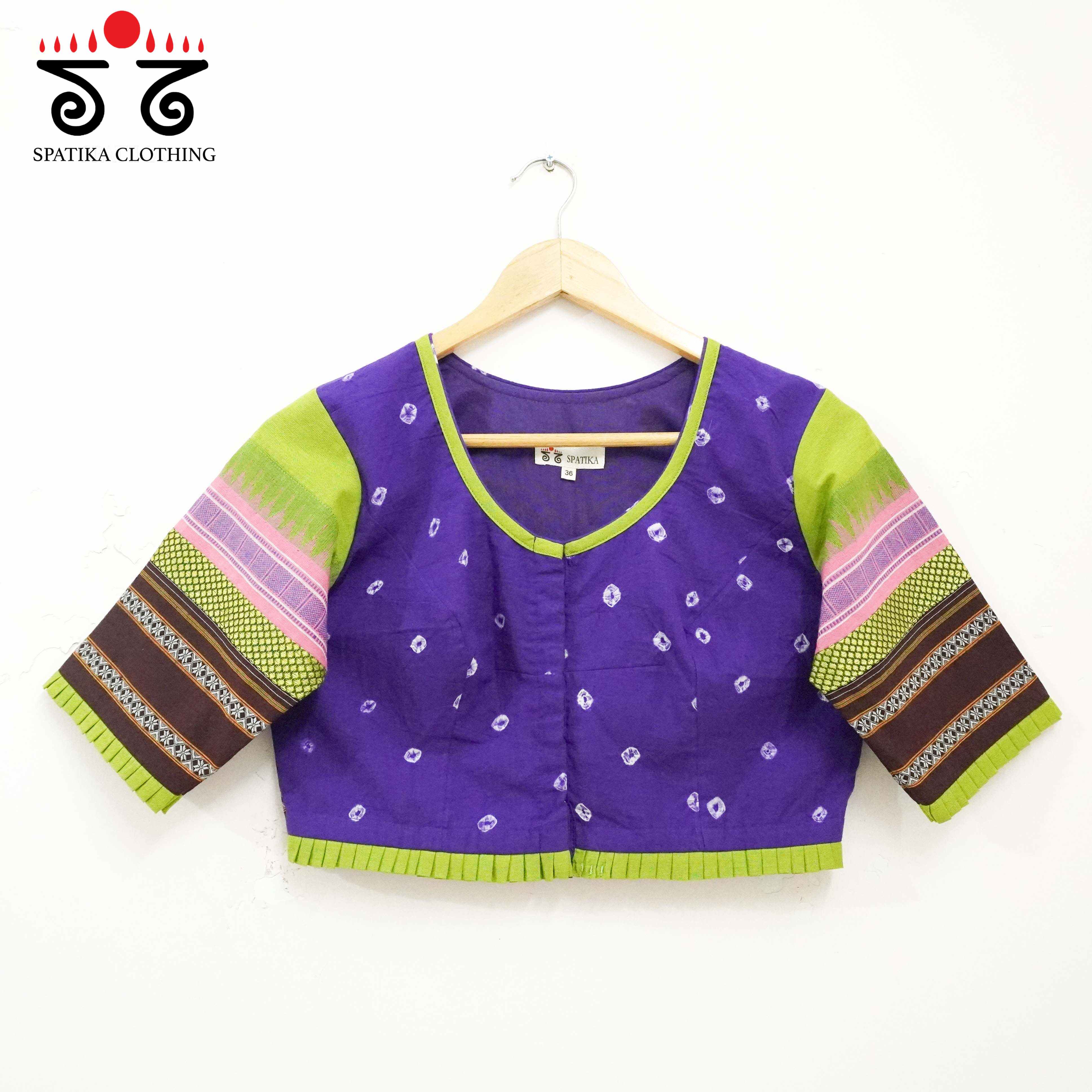 Purple Bandhani - Khun Blouse