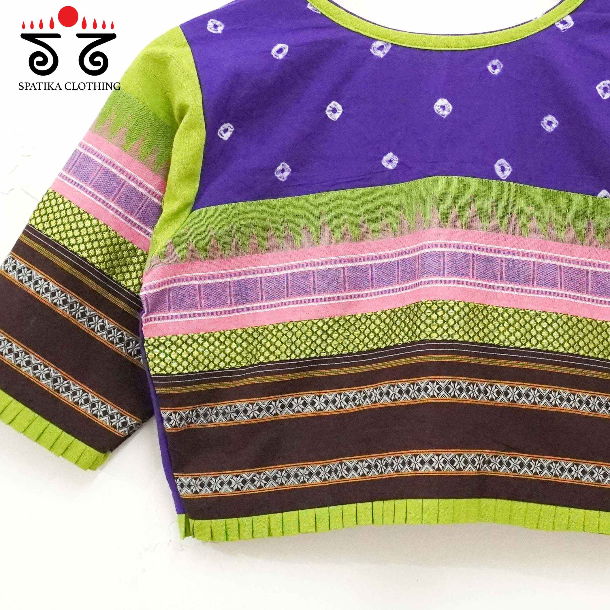 Purple Bandhani - Khun Blouse