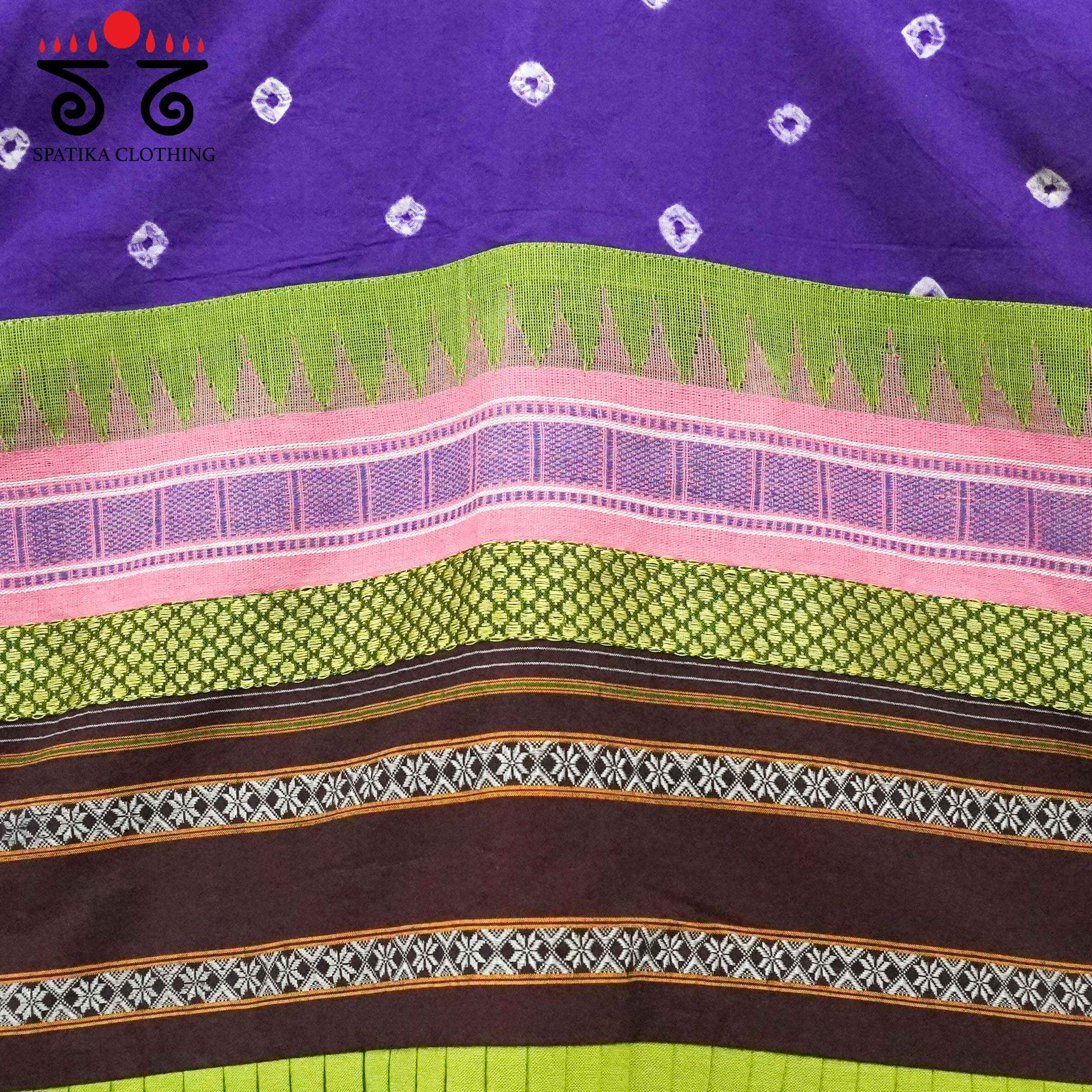 Purple Bandhani - Khun Blouse
