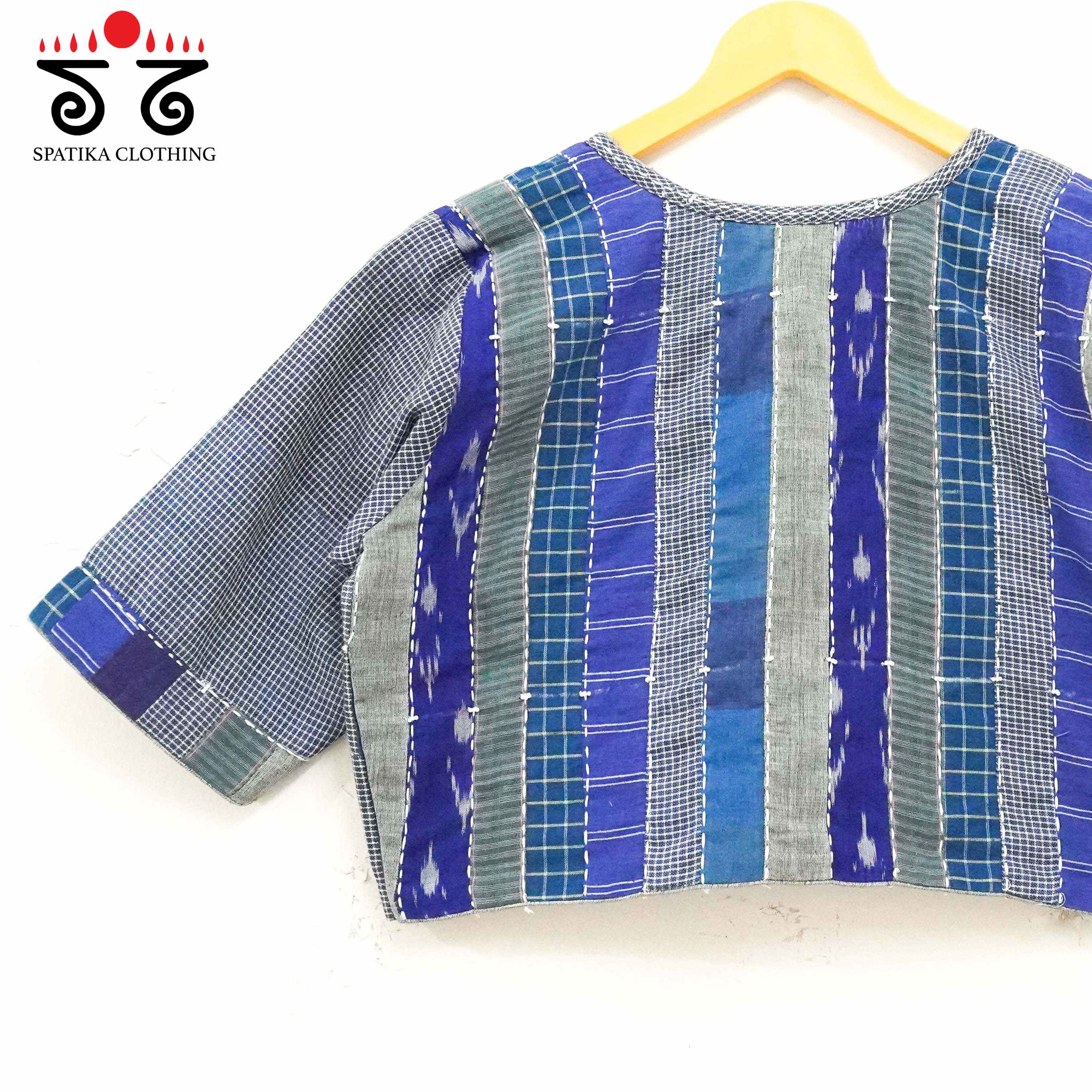 The Monochrome Blue & White Blouse