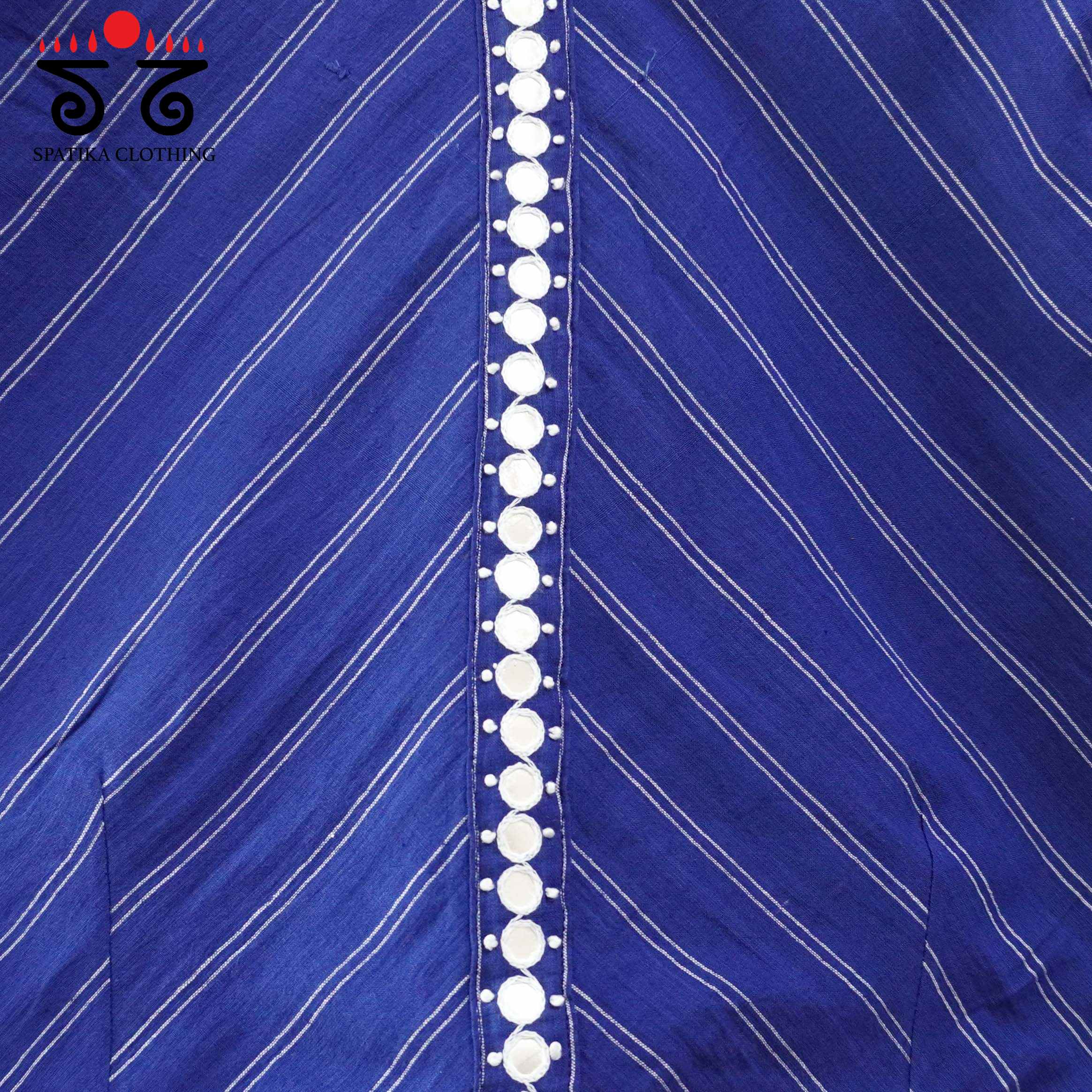 Stripes & Mirrors - Blue New handcrafted Blouse