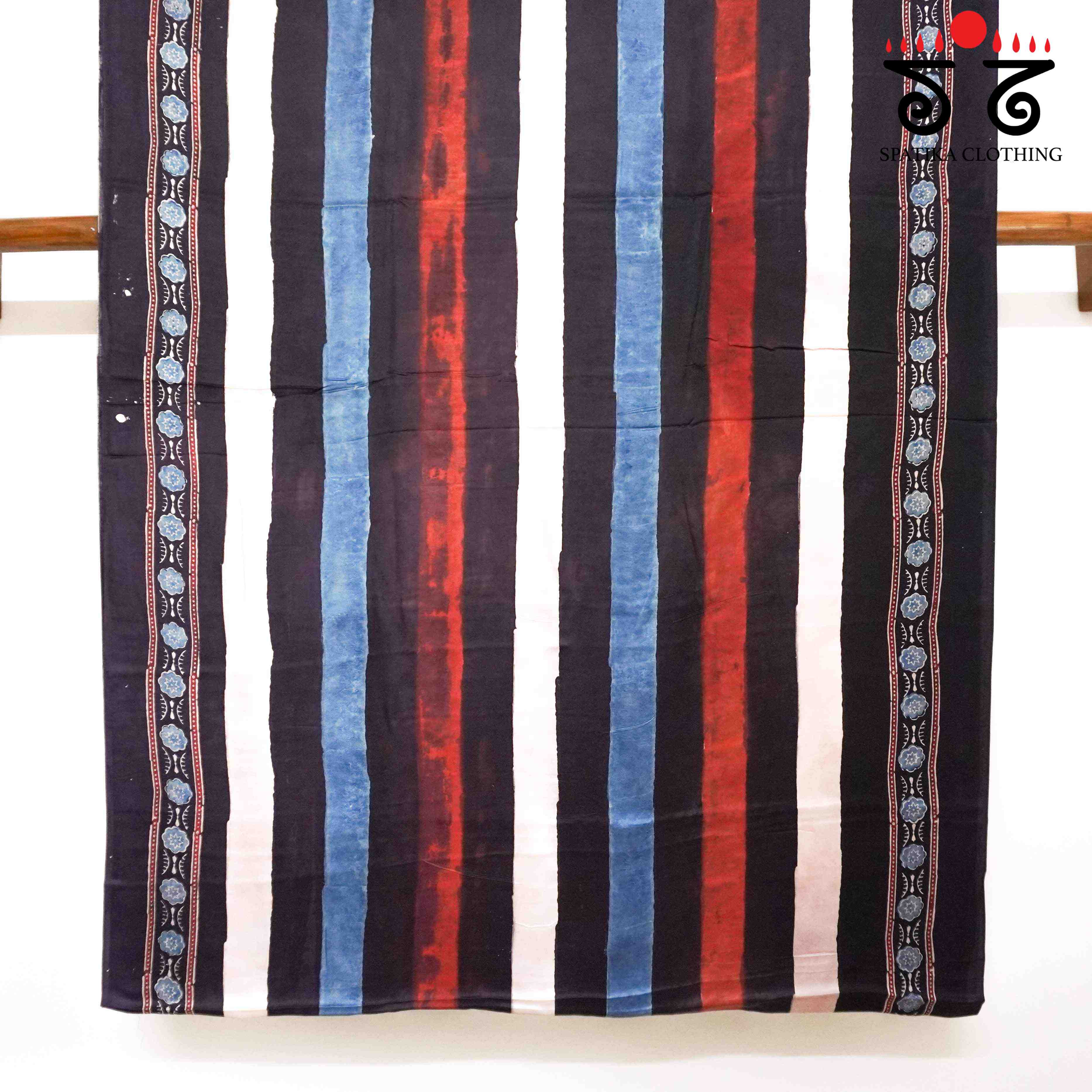 Black Ajrak Modal Silk Saree