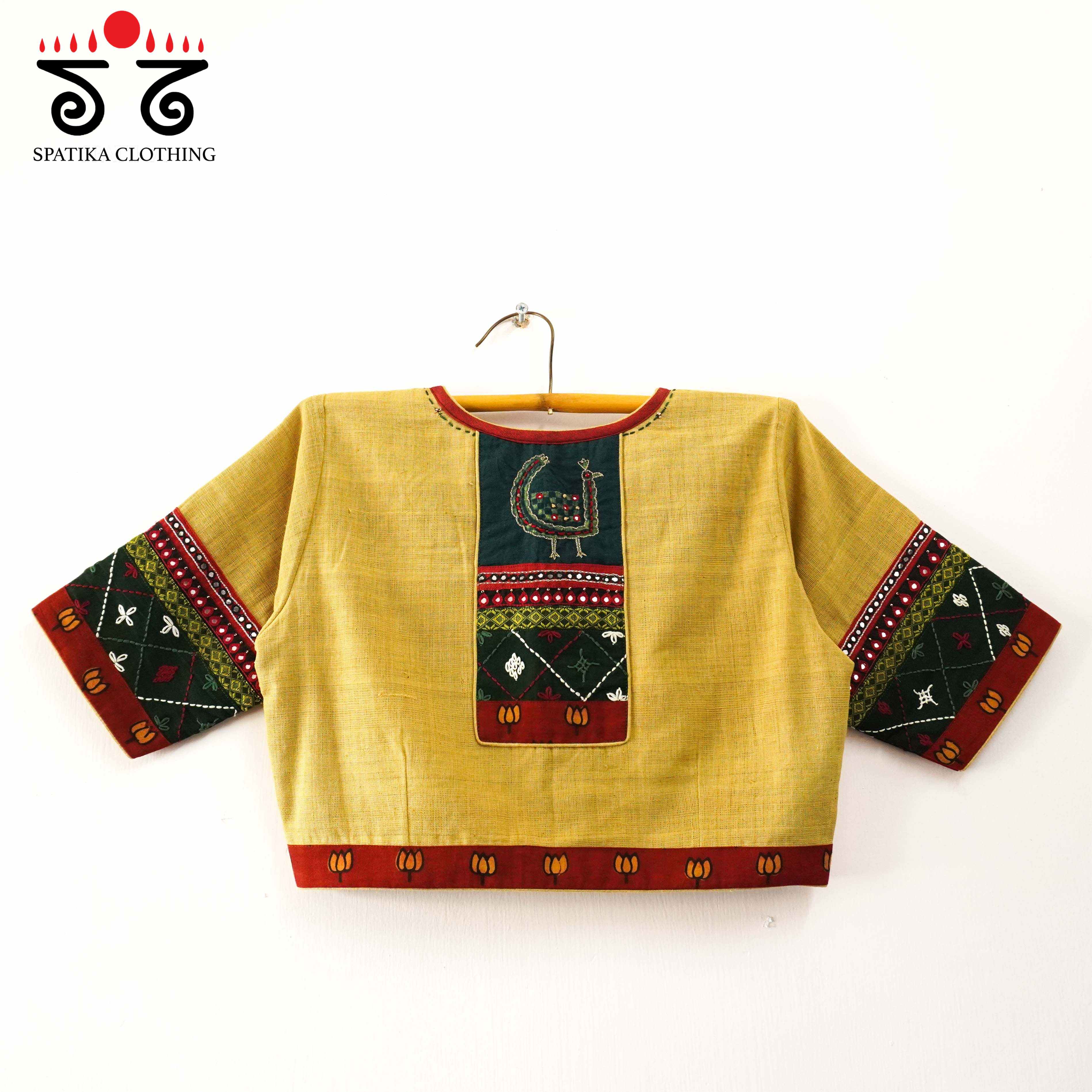 The Morni Yellow Patchwork Blouse