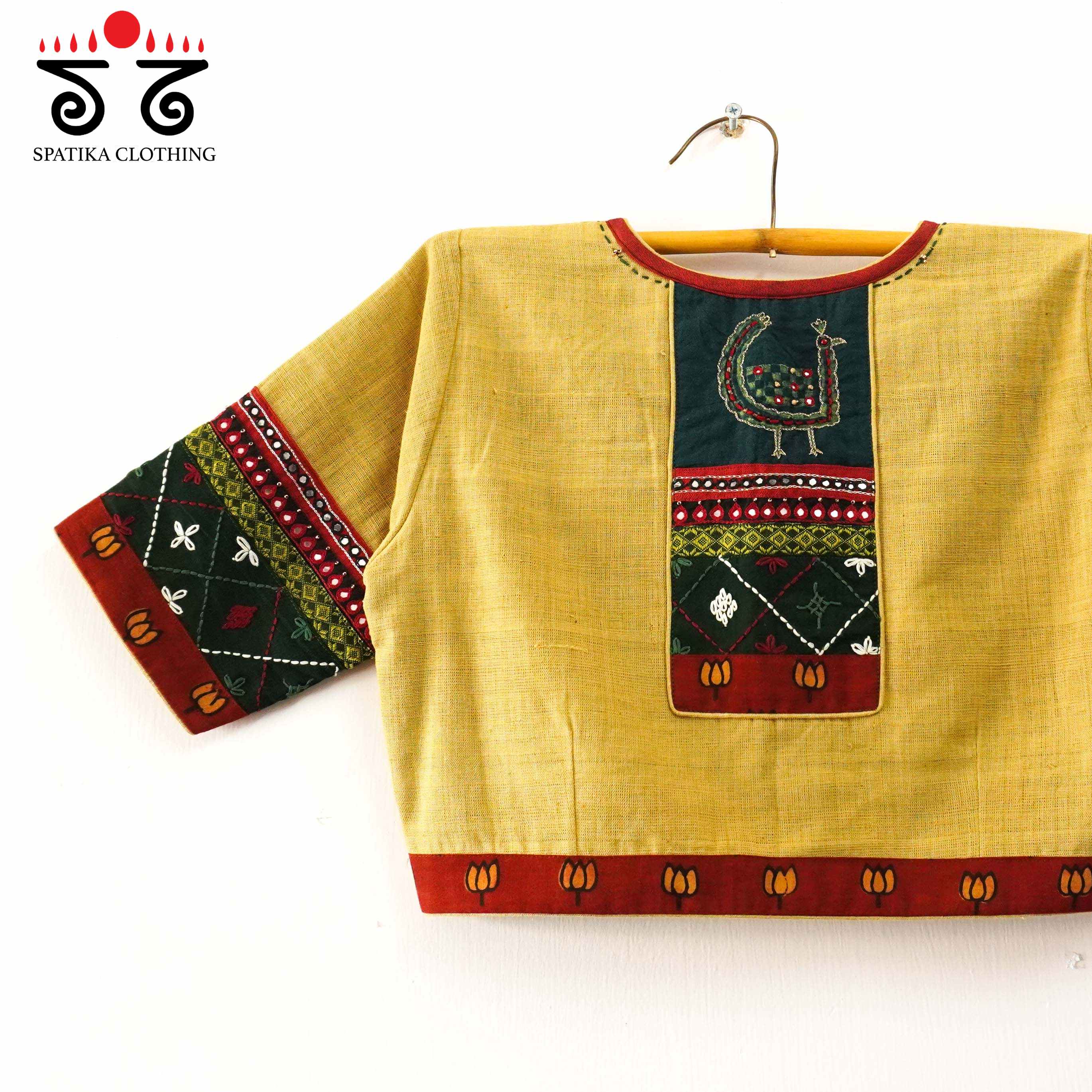 The Morni Yellow Patchwork Blouse