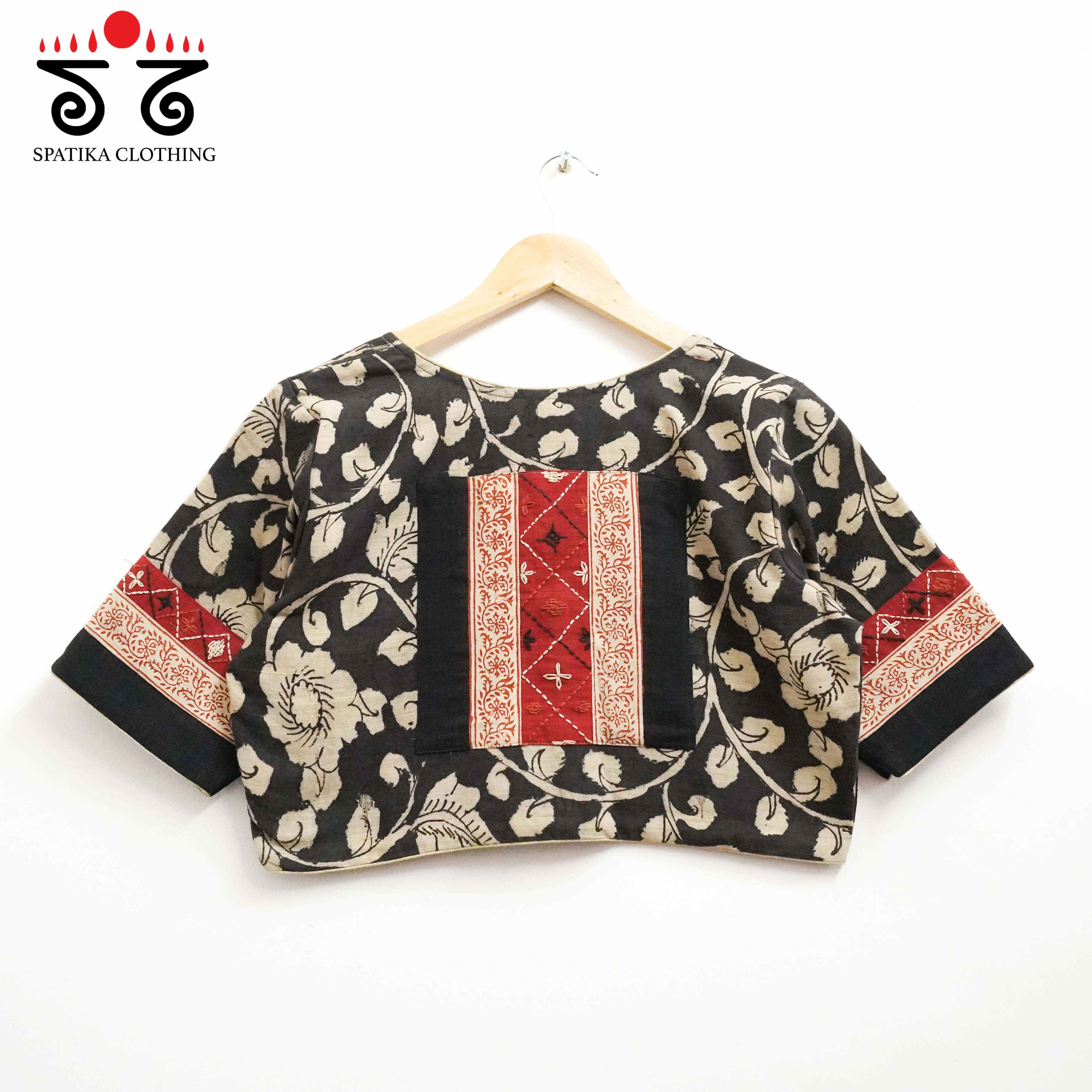Black Pen Kalamkari - Lambani Blouse