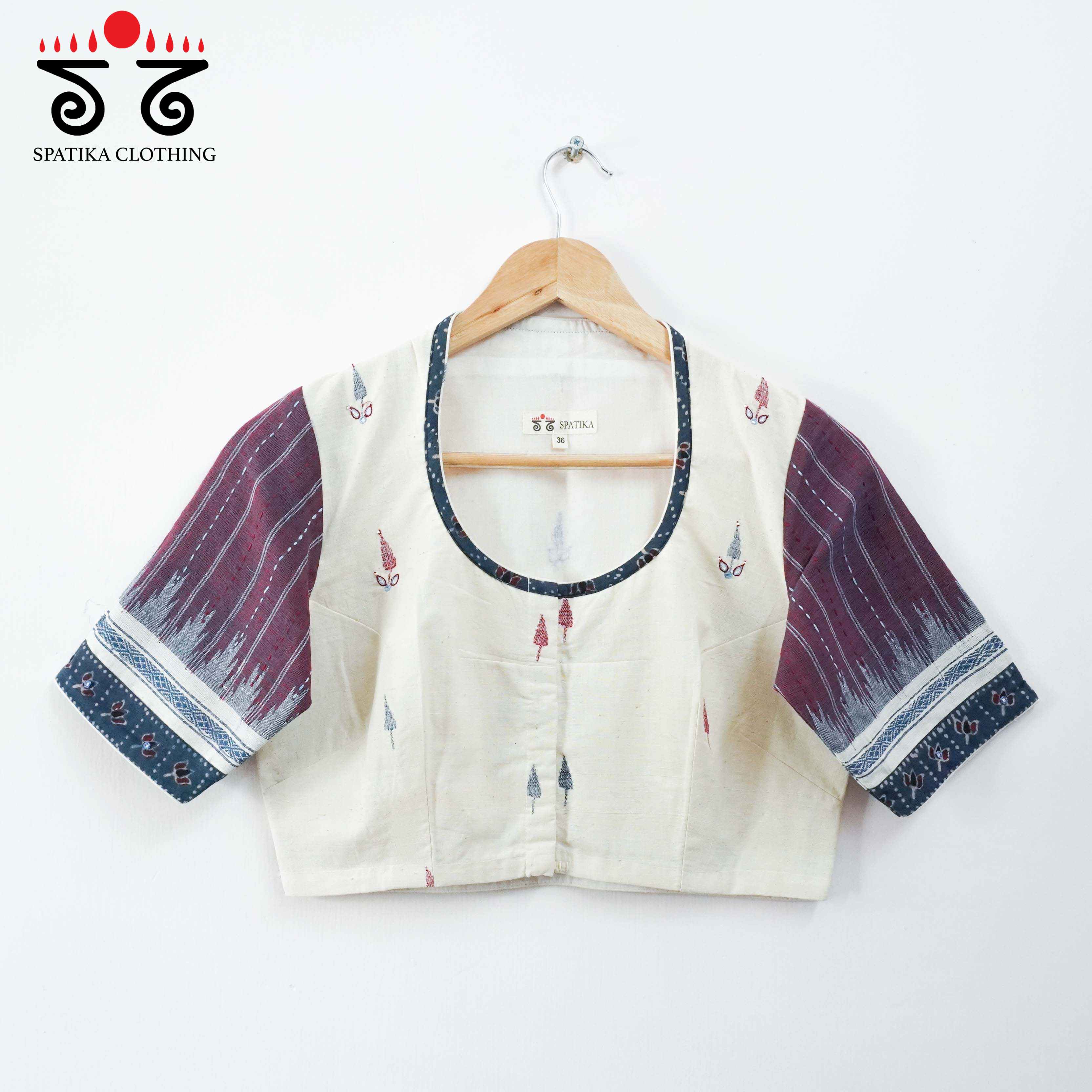 White Ponduru Jamdhani Blouse