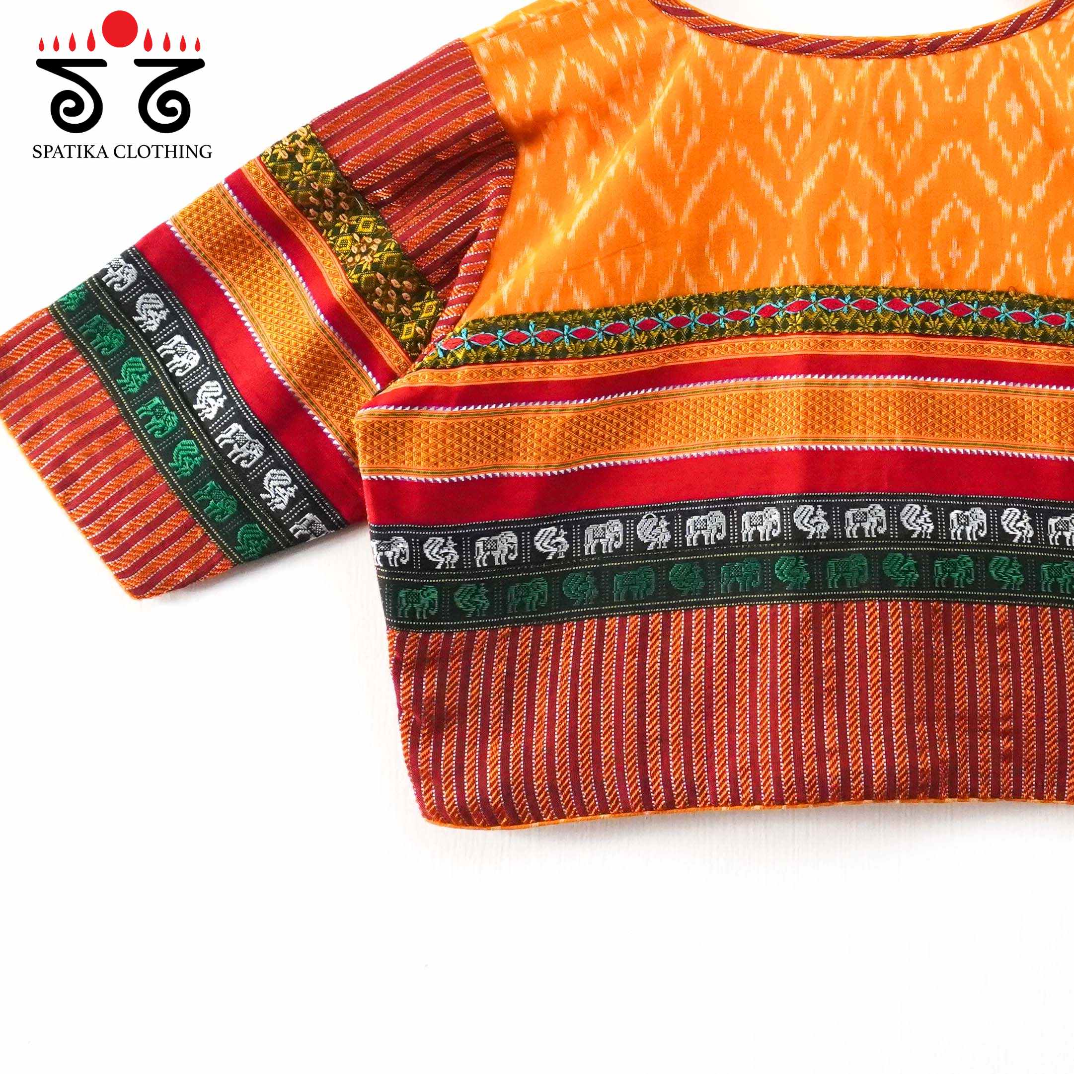 Yellow Ikat Khun-Hand crafted Blouse