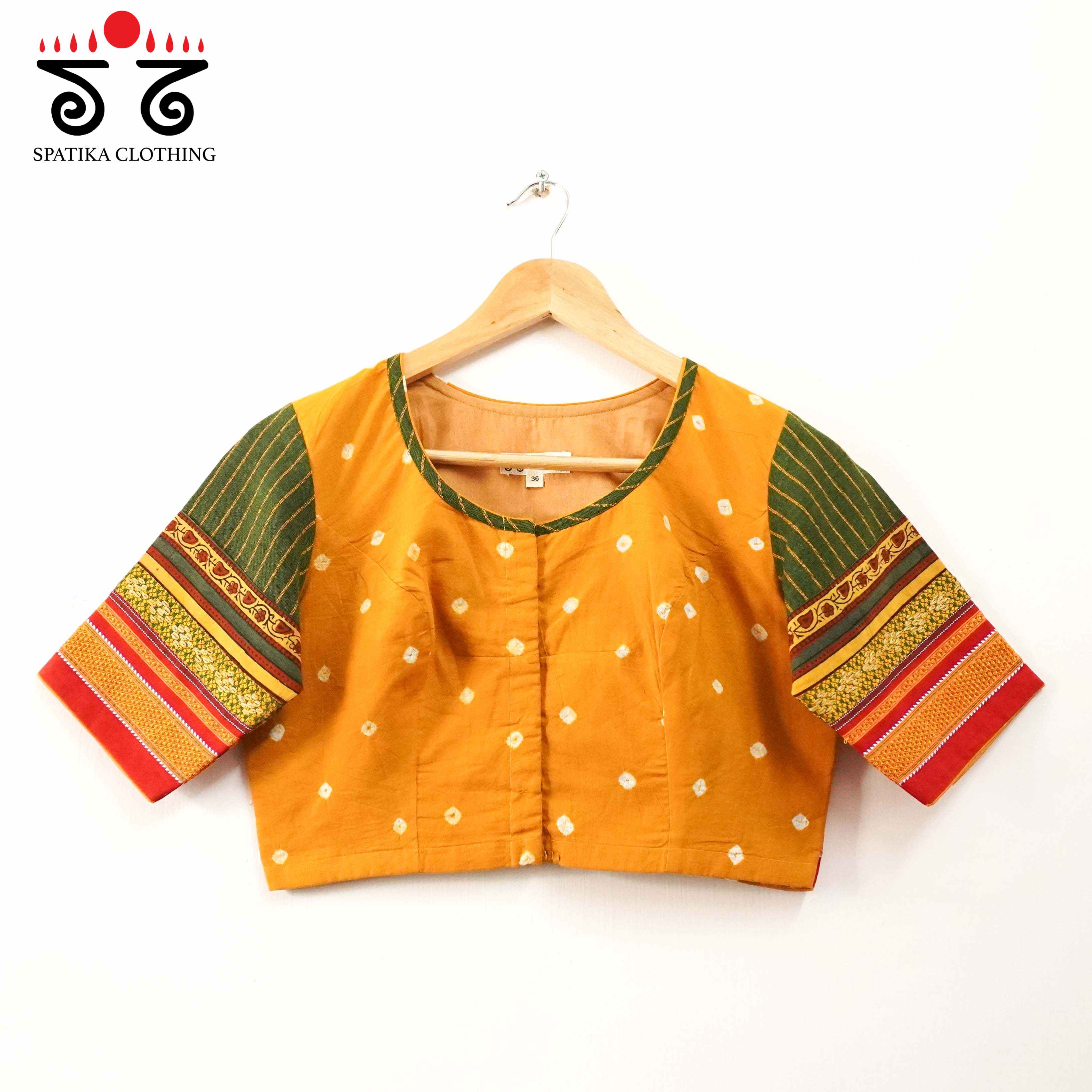 Yellow Bandhini-Khun Handcrafted Blouse