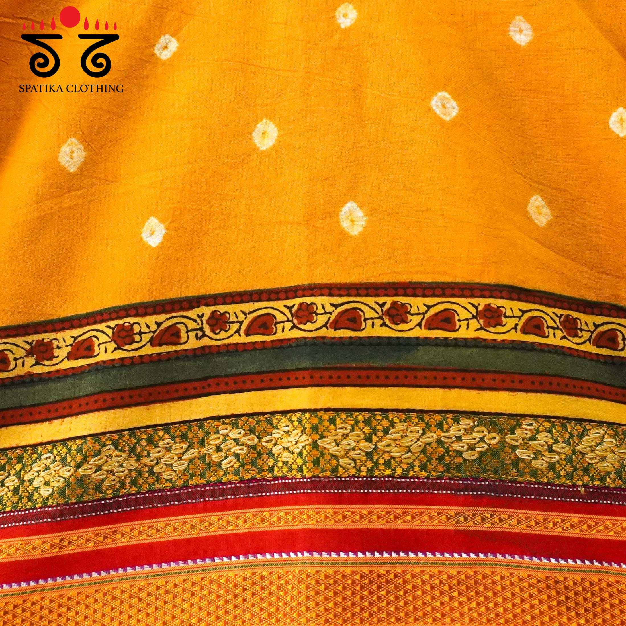 Yellow Bandhini-Khun Handcrafted Blouse