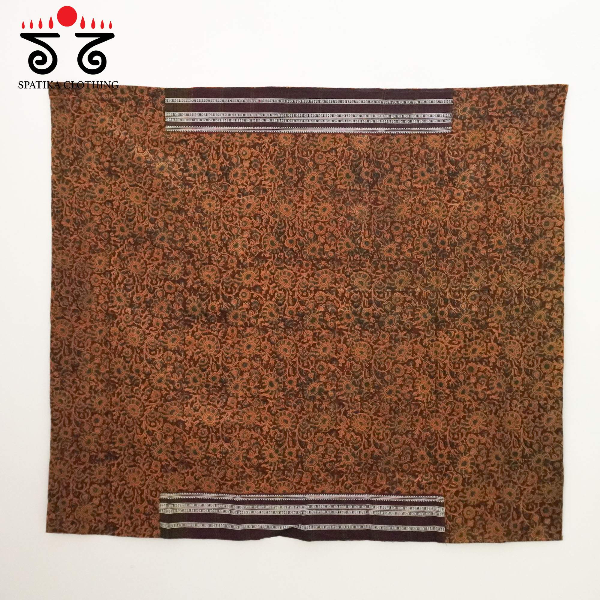 Brown Ilkal Handwoven Cotton Saree - Kalamkari Blouse