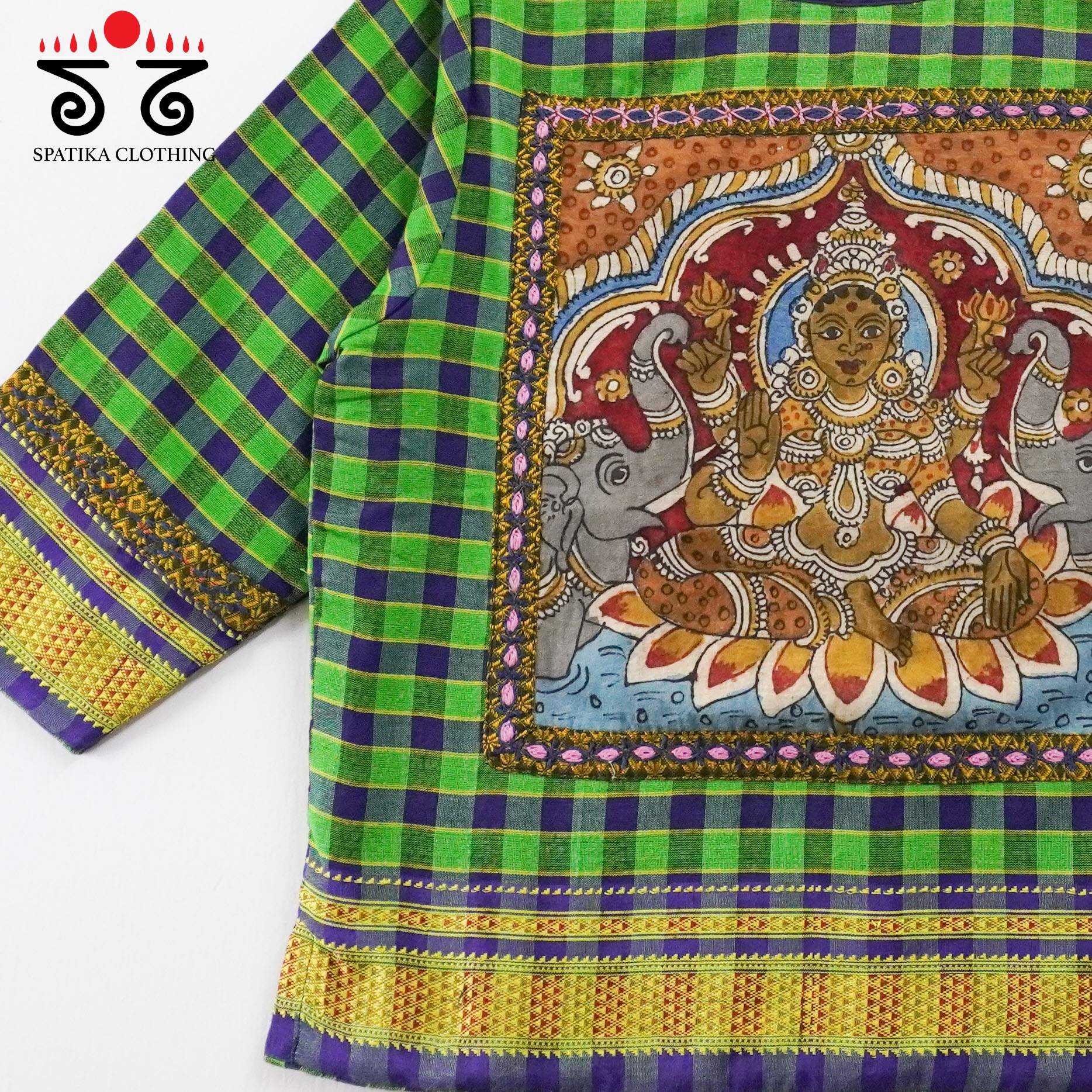 Ashta Lakshmi - Pen Kalamkari Croptop