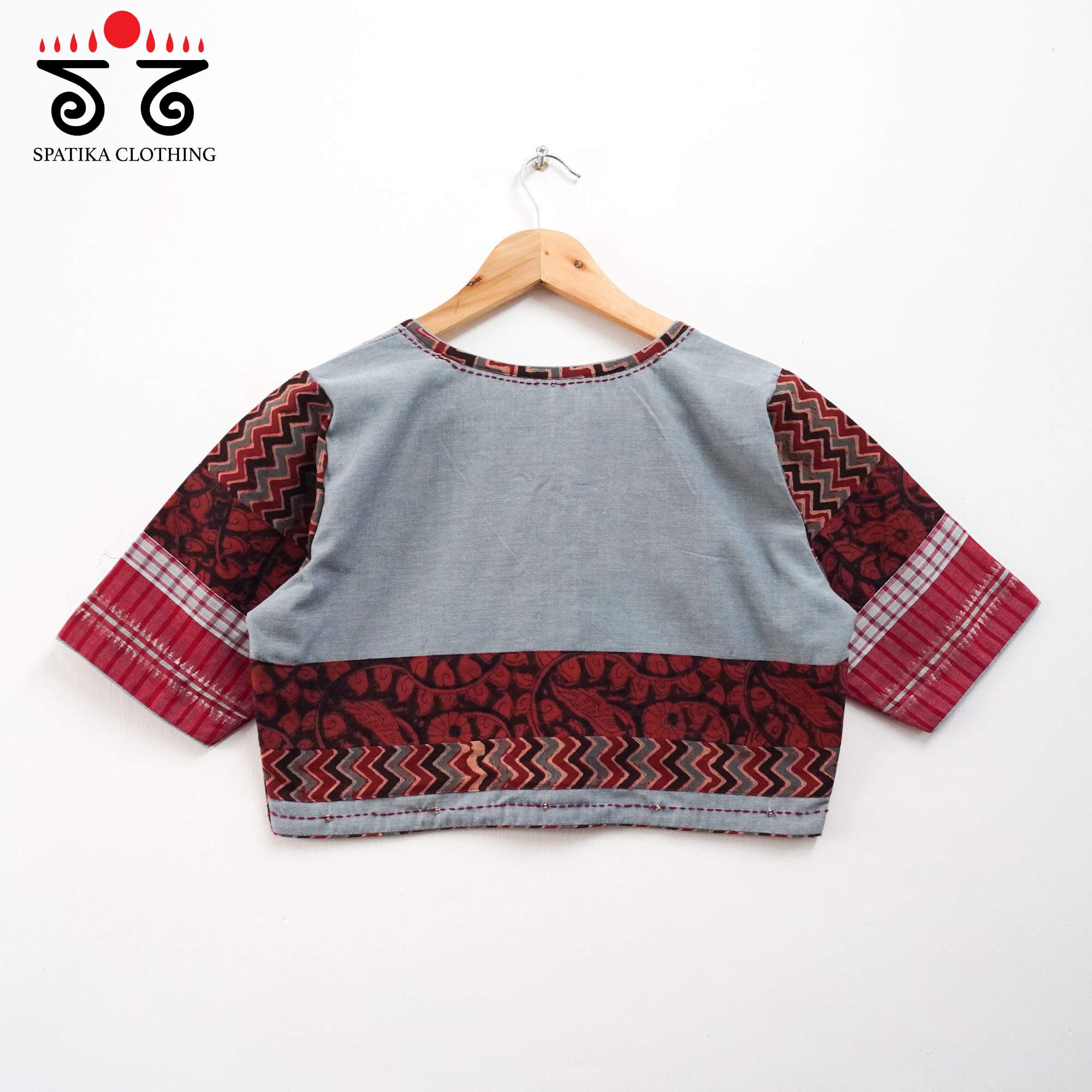 Grey Kalamkari - Handcrafted Blouse