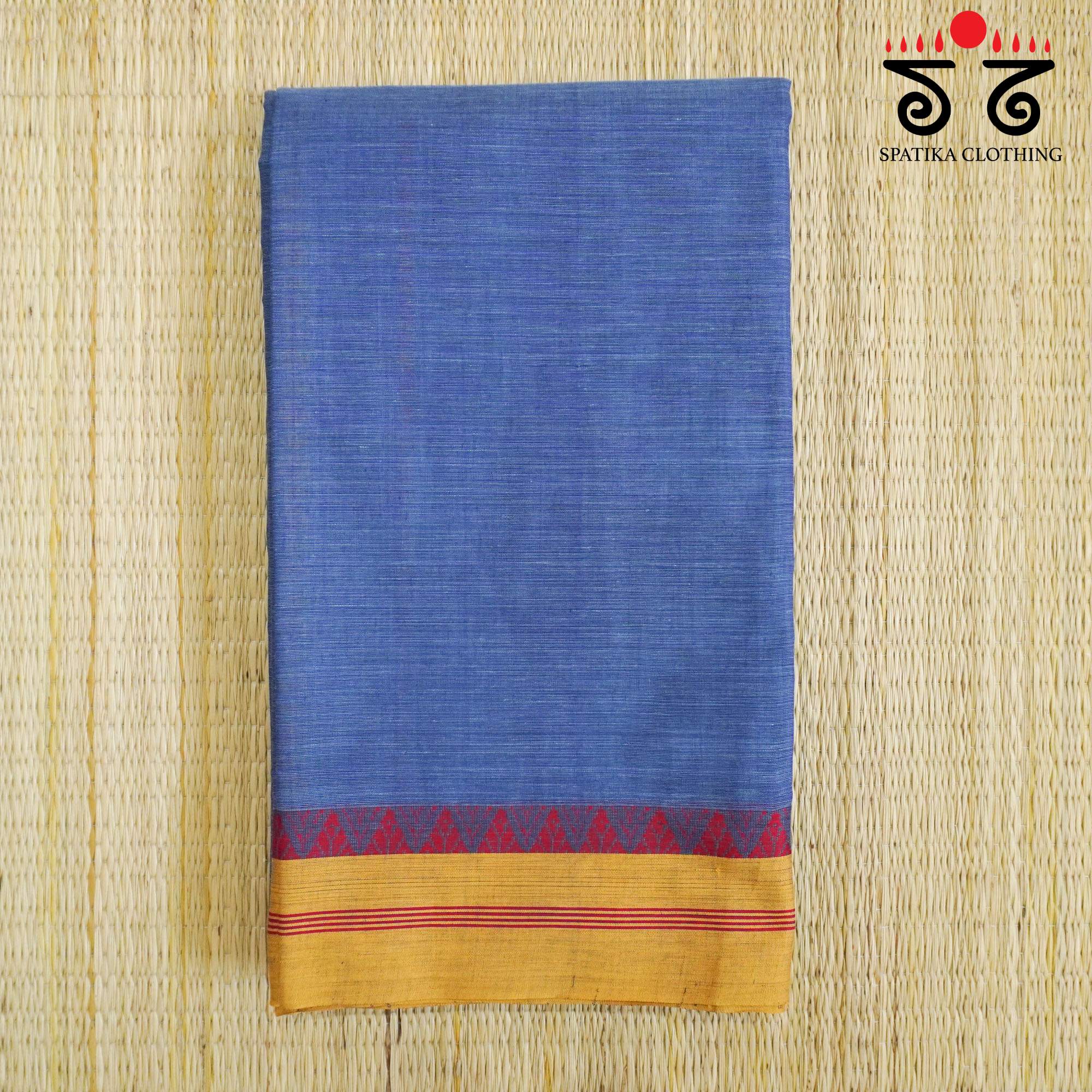 Begampur - Blue Handwoven Cotton Saree