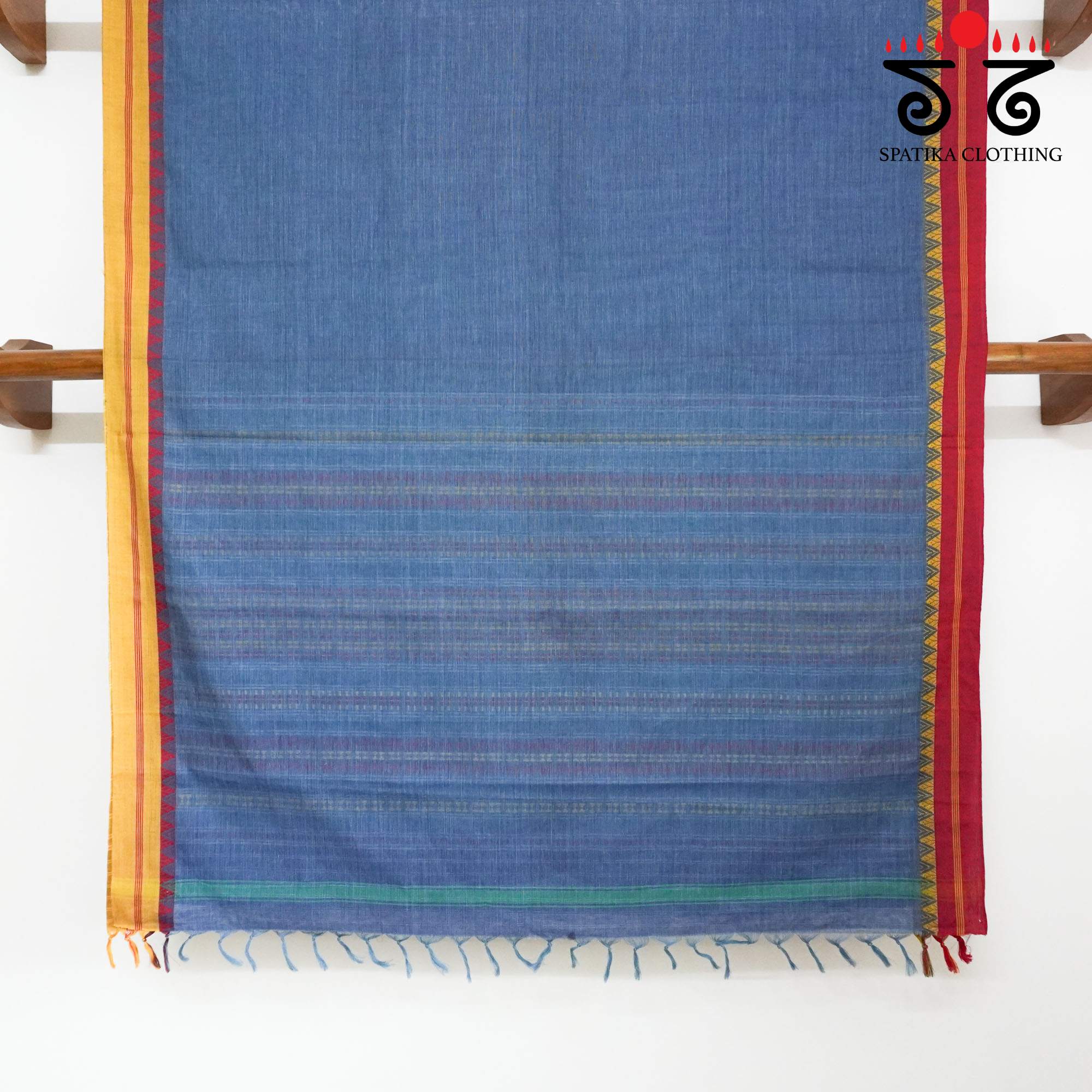 Begampur - Blue Handwoven Cotton Saree